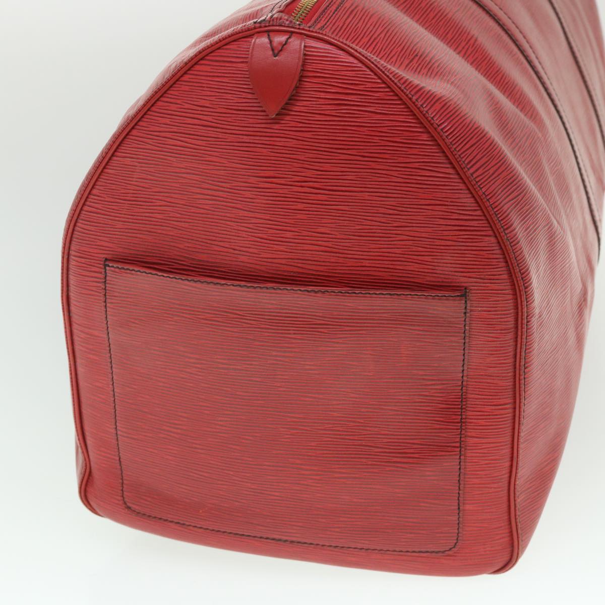 LOUIS VUITTON Epi Keepall 60 Boston Bag Red M42947 LV ki3514