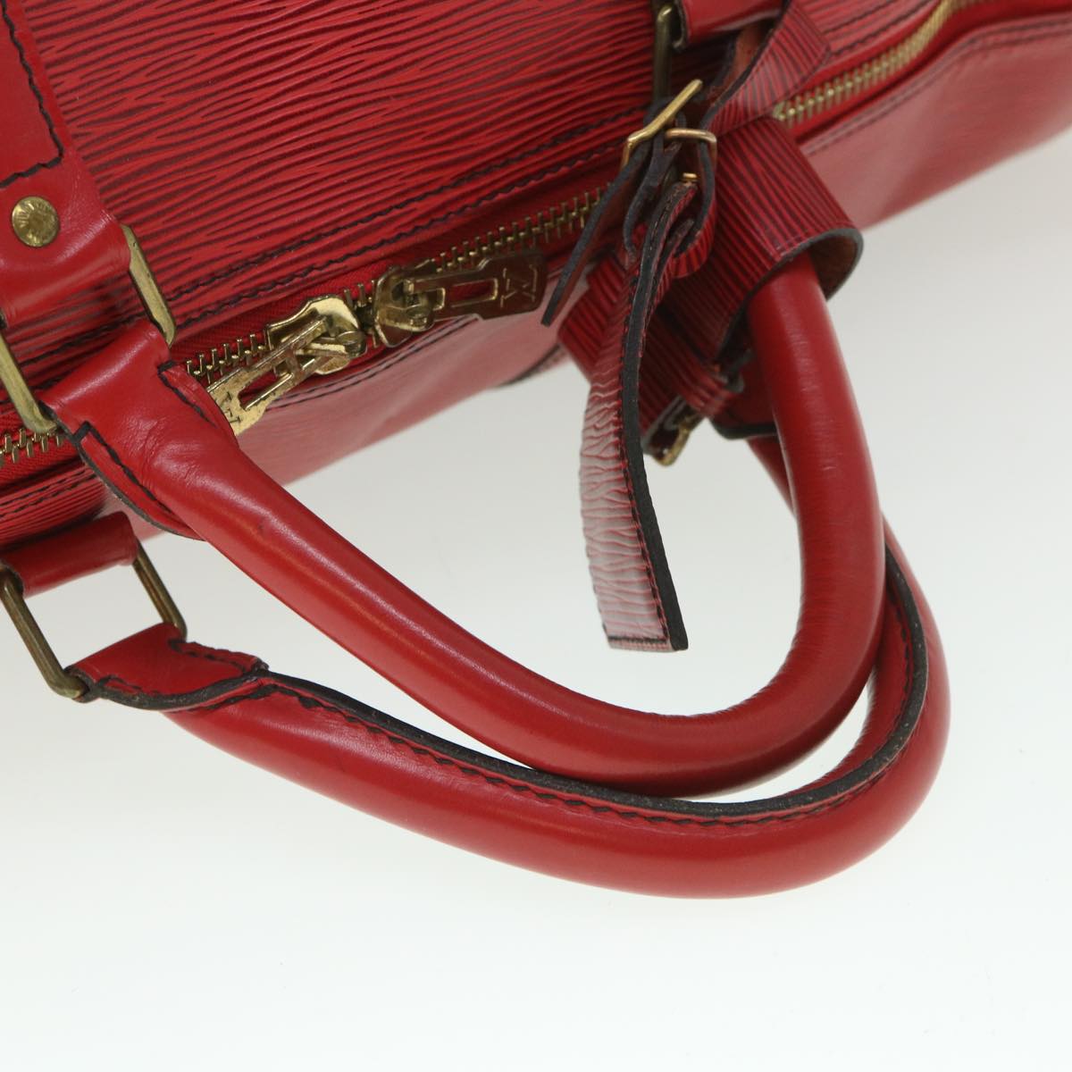 LOUIS VUITTON Epi Keepall 60 Boston Bag Red M42947 LV ki3514