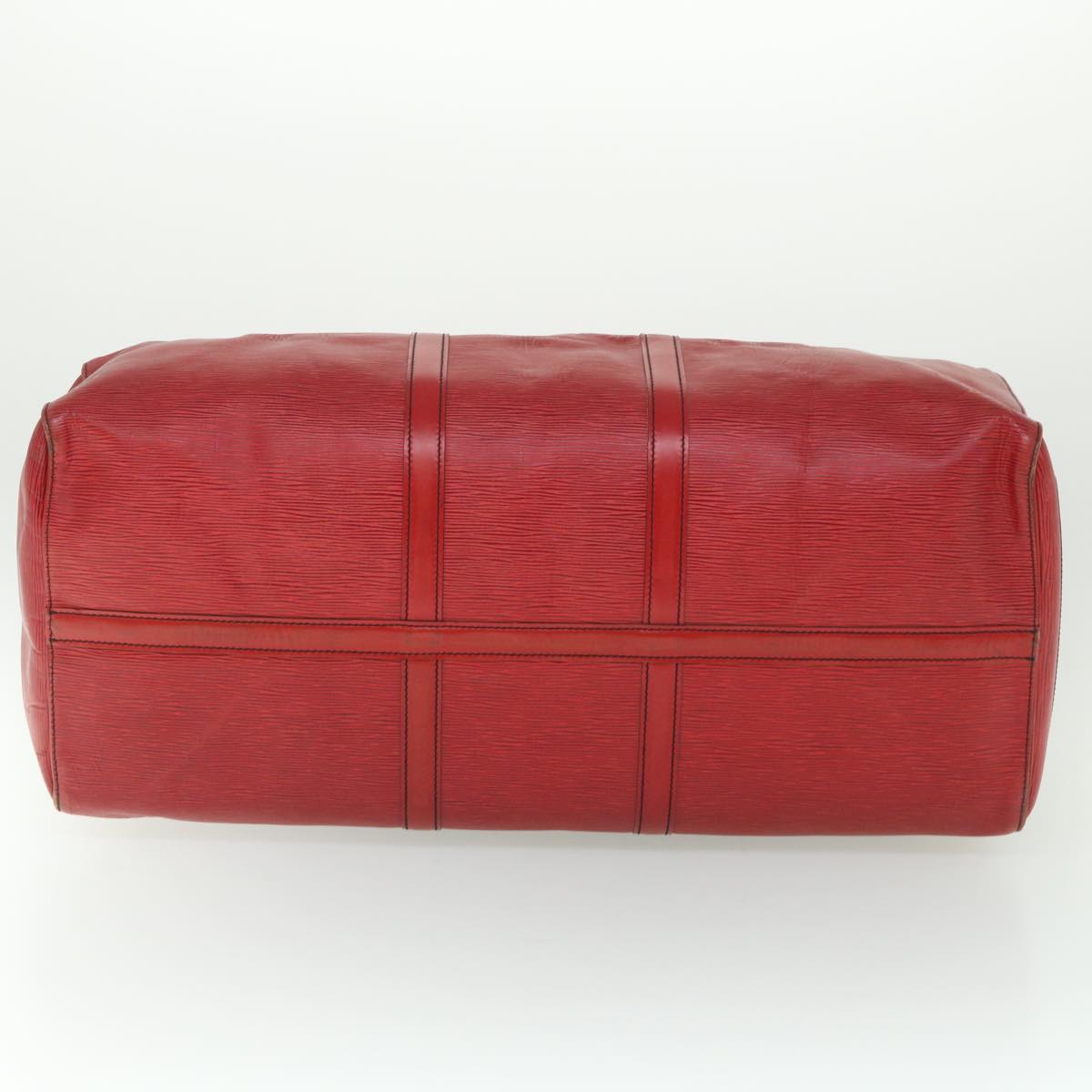 LOUIS VUITTON Epi Keepall 60 Boston Bag Red M42947 LV ki3514