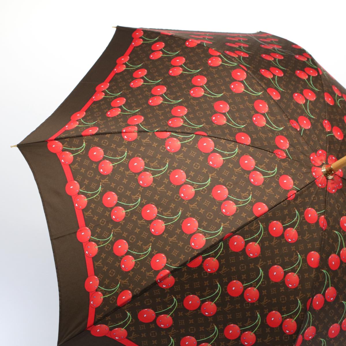 LOUIS VUITTON Monogram Cherry Parapluie Umbrella Polyester M70125 ki3536A