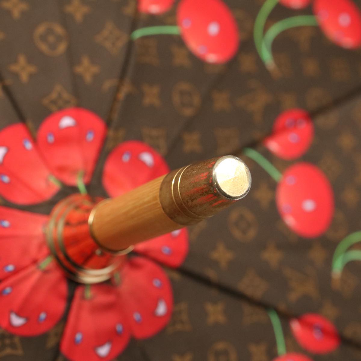 LOUIS VUITTON Monogram Cherry Parapluie Umbrella Polyester M70125 ki3536A