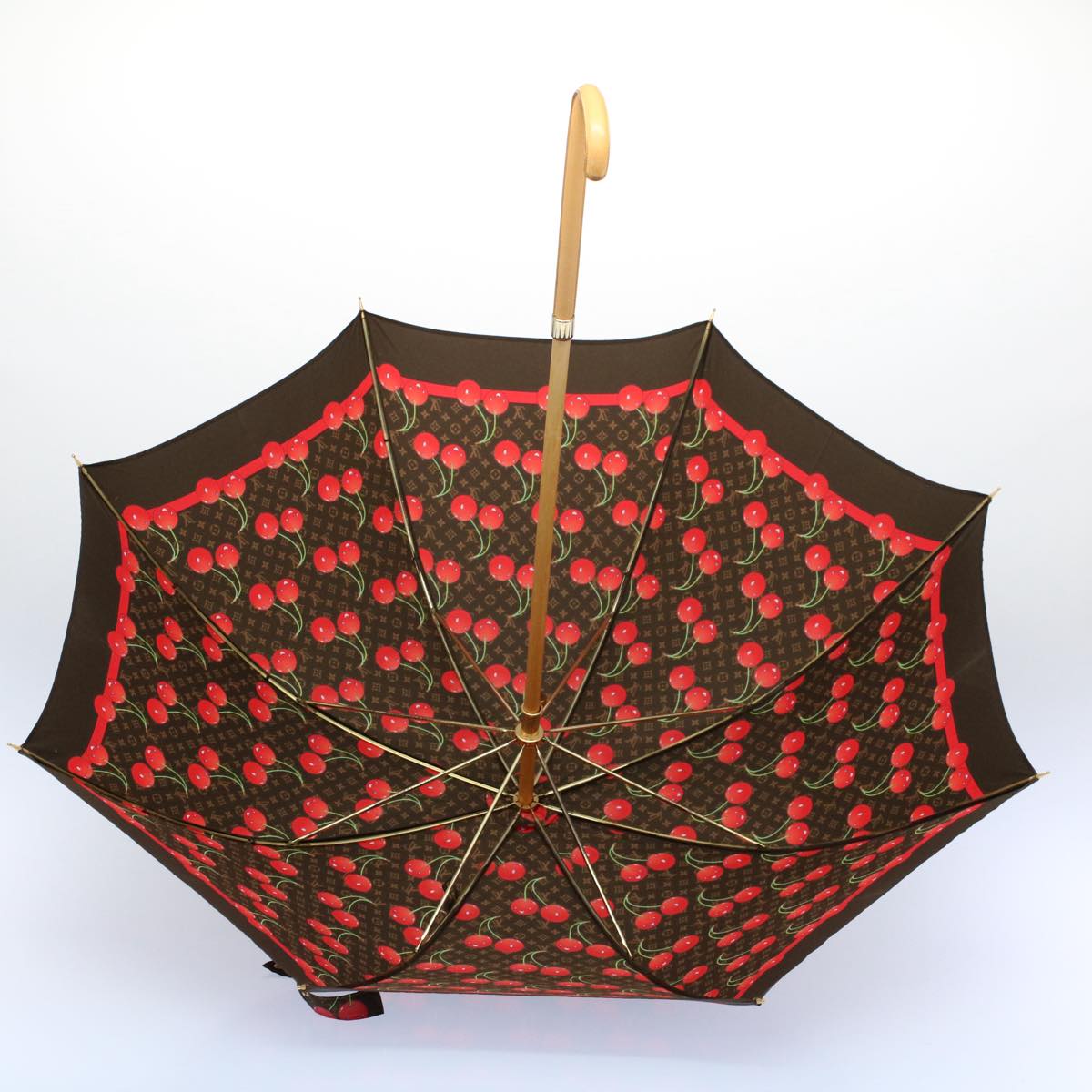 LOUIS VUITTON Monogram Cherry Parapluie Umbrella Polyester M70125 ki3536A