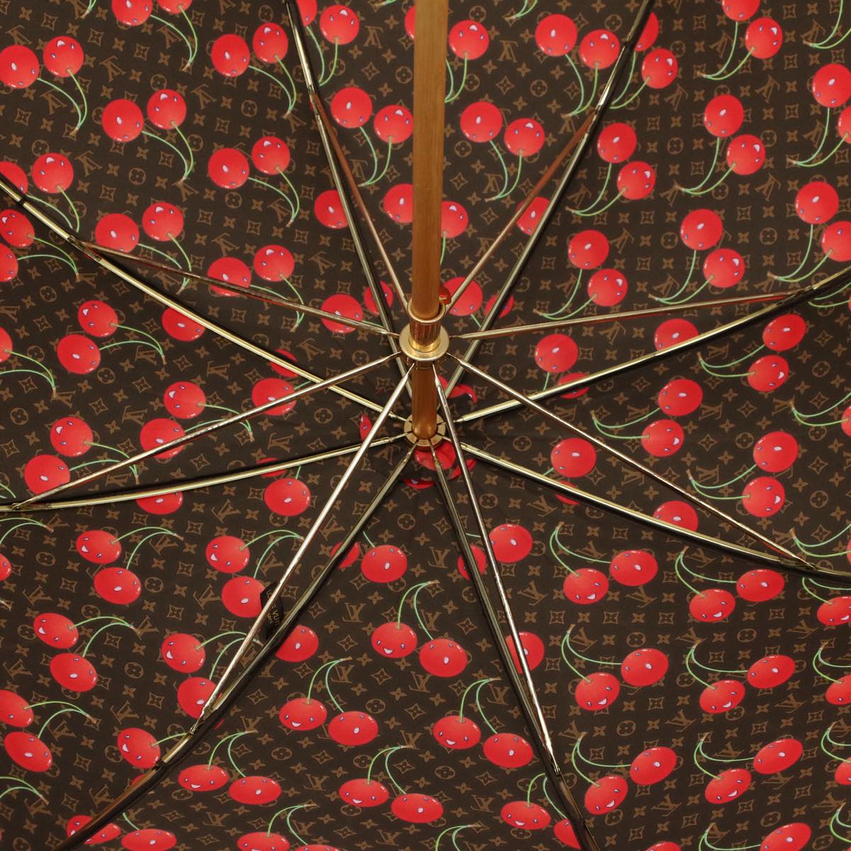 LOUIS VUITTON Monogram Cherry Parapluie Umbrella Polyester M70125 ki3536A