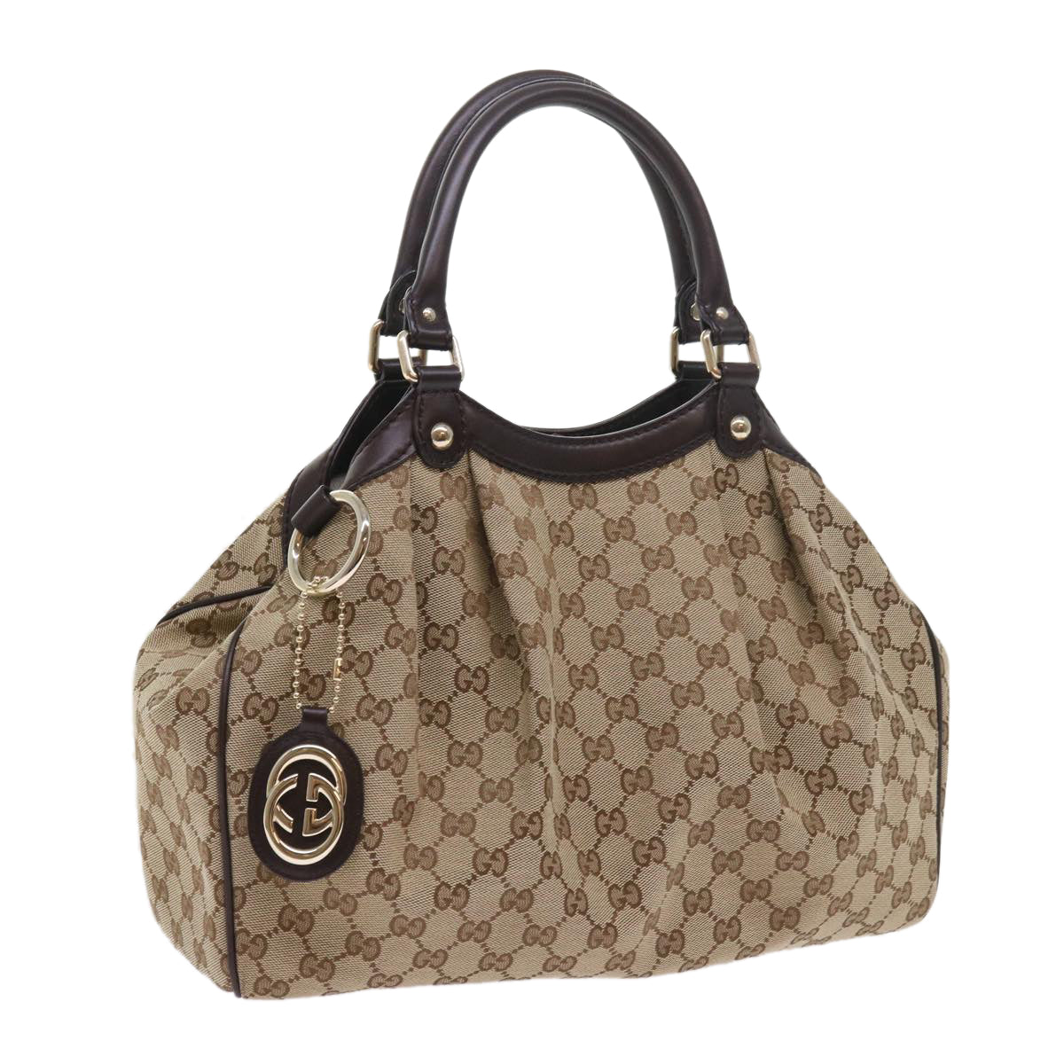 Luxury Gucci GG Canvas Sukey Tote Bag Beige 211944  ki3548