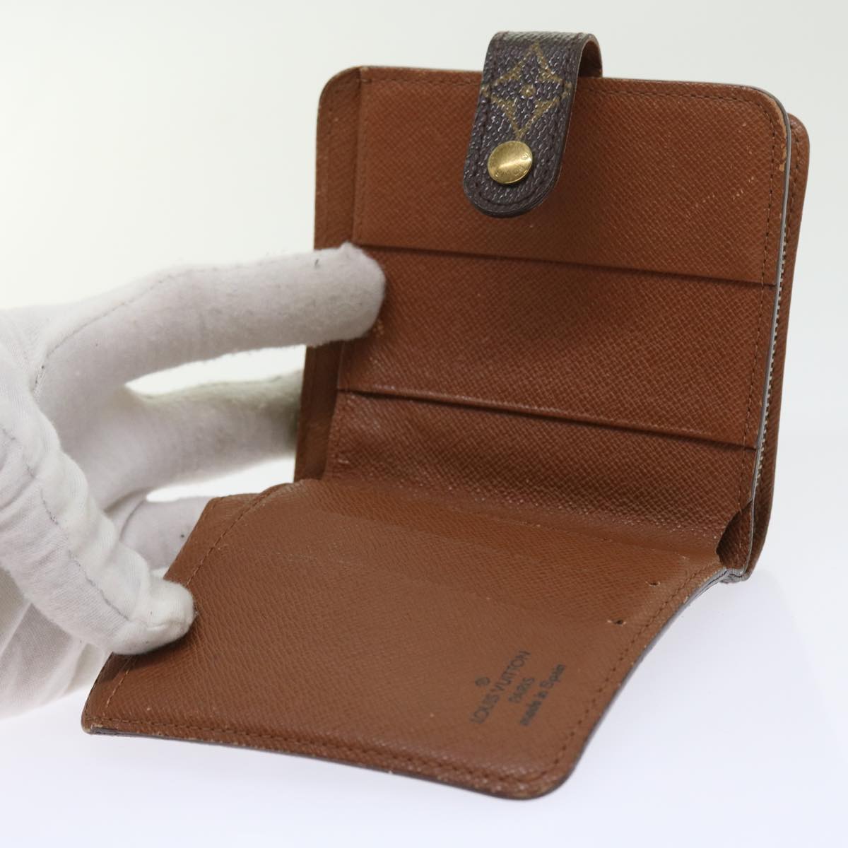 LOUIS VUITTON Monogram Compact Zip Wallet M61667 LV ki3582