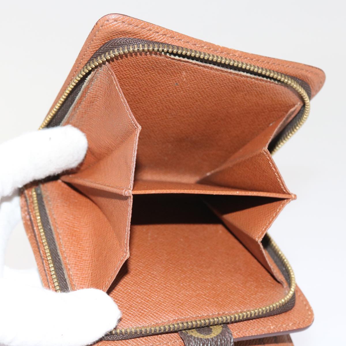 LOUIS VUITTON Monogram Compact Zip Wallet M61667 LV ki3582
