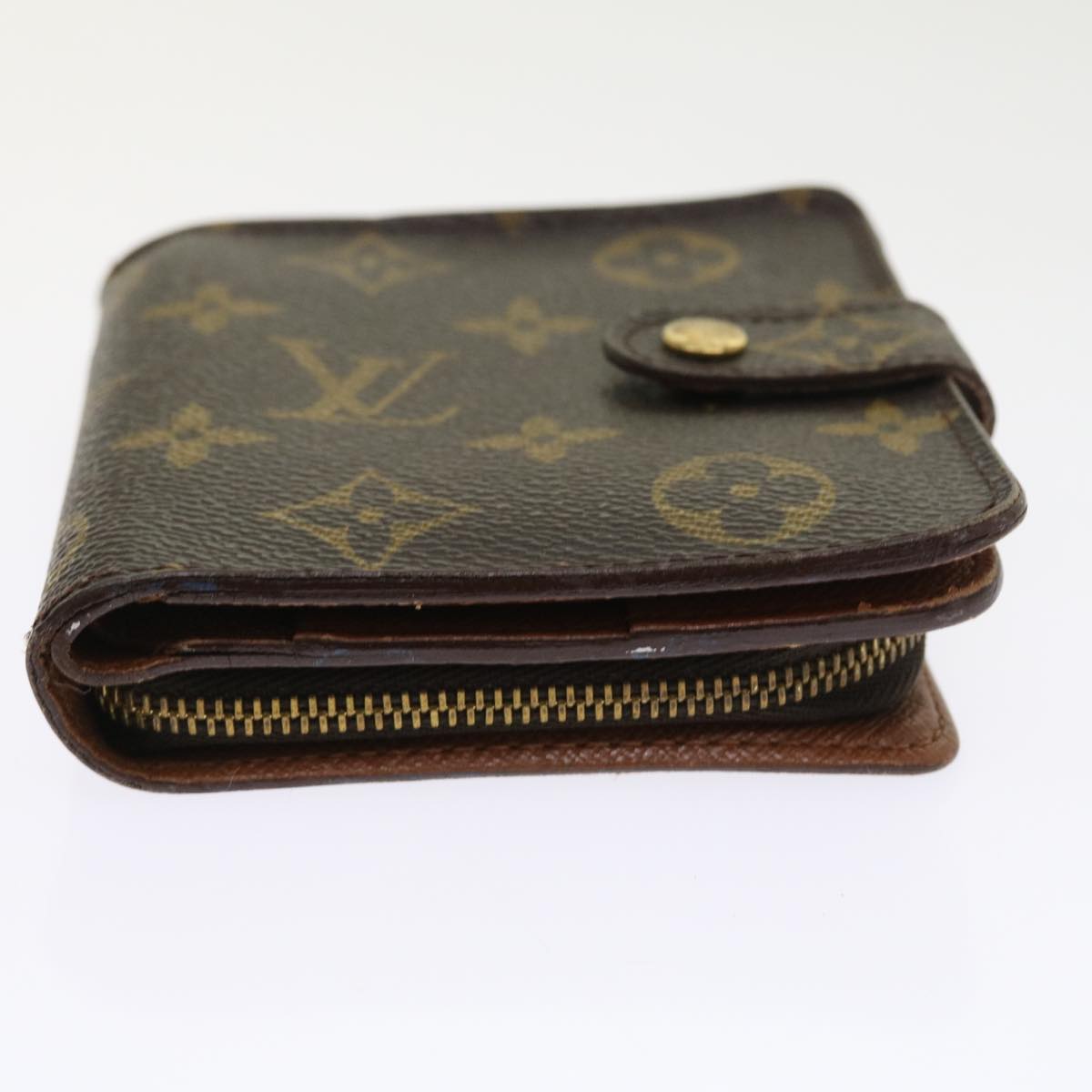 LOUIS VUITTON Monogram Compact Zip Wallet M61667 LV ki3582