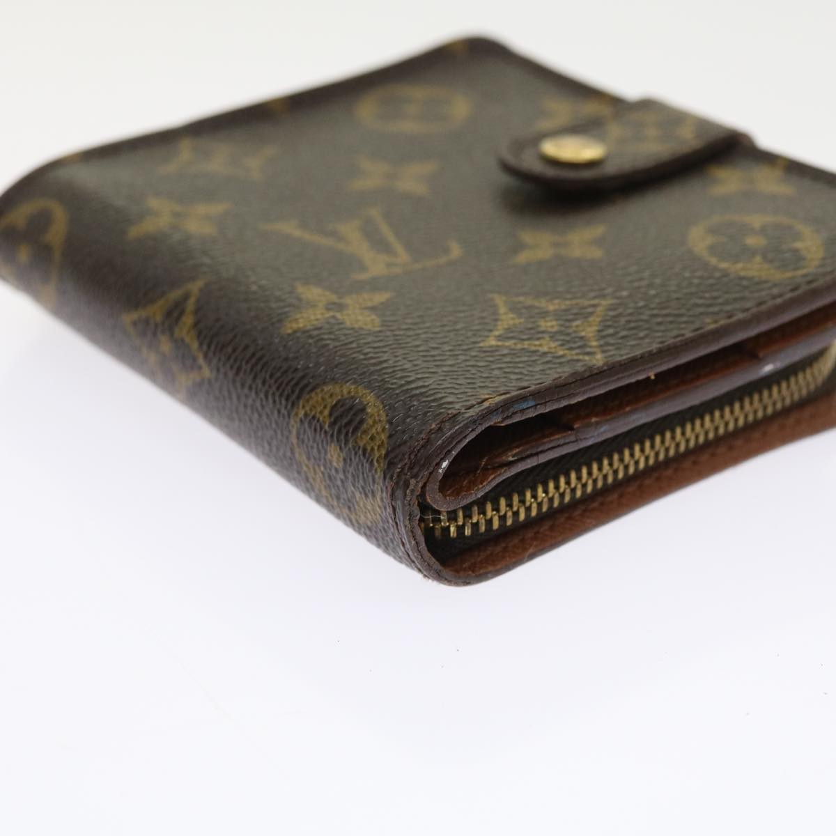 LOUIS VUITTON Monogram Compact Zip Wallet M61667 LV ki3582
