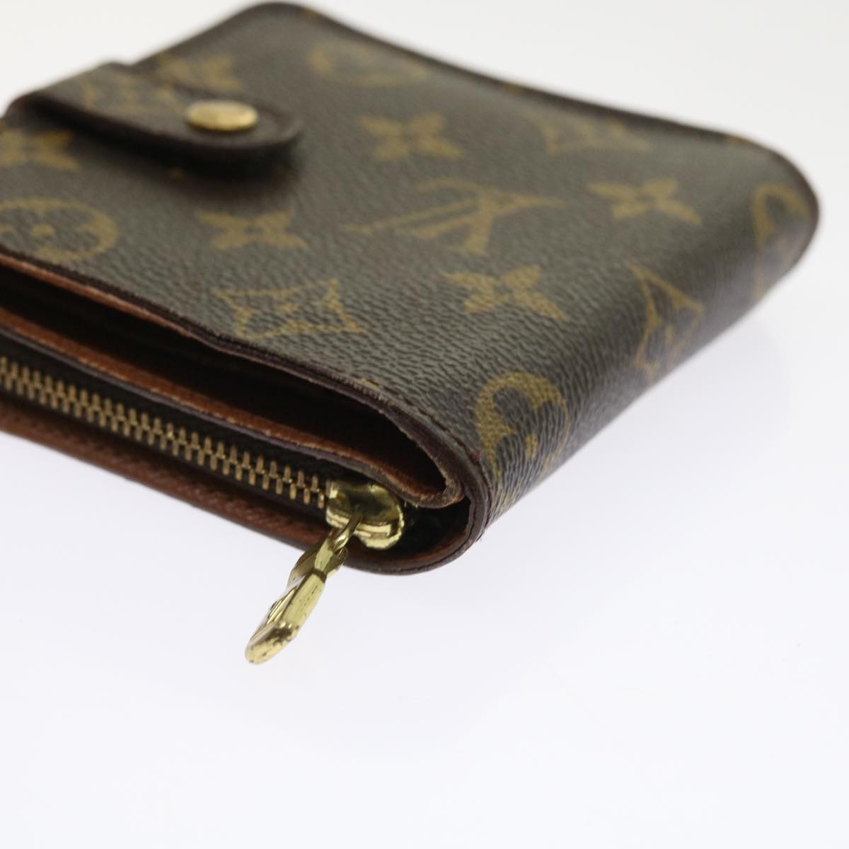 LOUIS VUITTON Monogram Compact Zip Wallet M61667 LV ki3582
