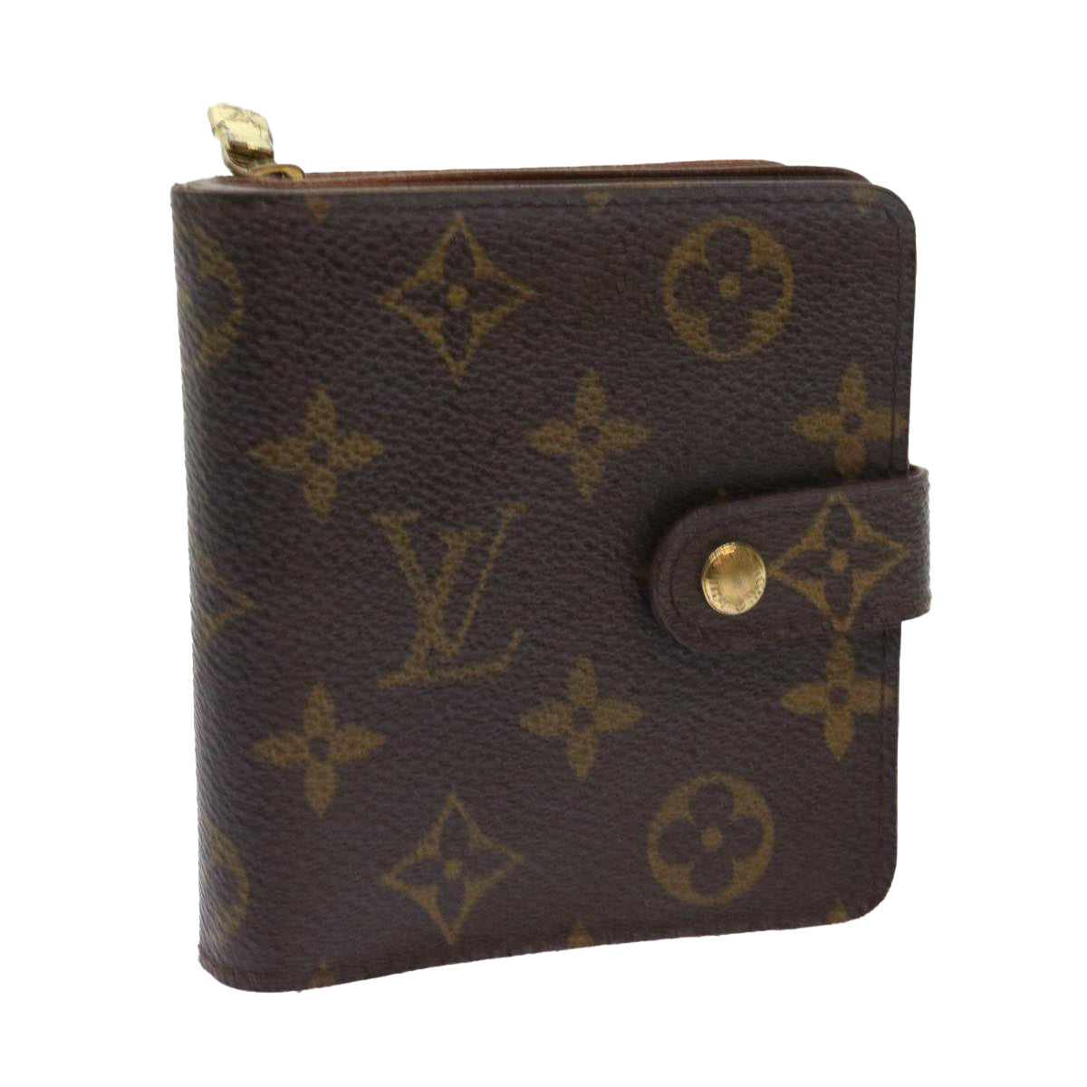 LOUIS VUITTON Monogram Compact Zip Wallet M61667 LV ki3583