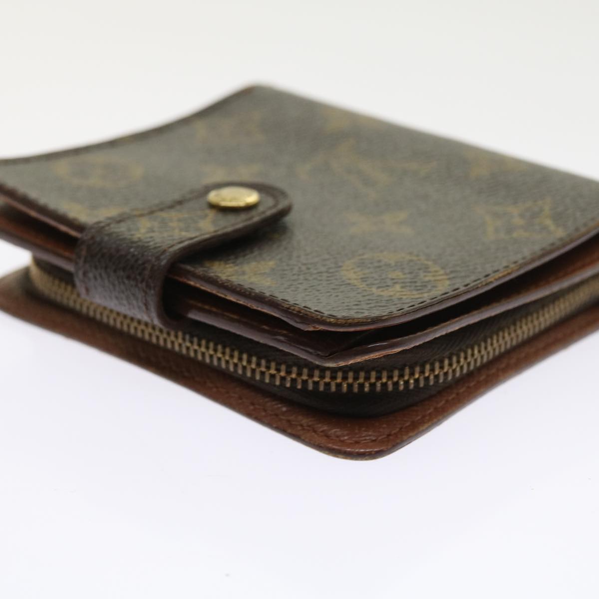 LOUIS VUITTON Monogram Compact Zip Wallet M61667 LV ki3583