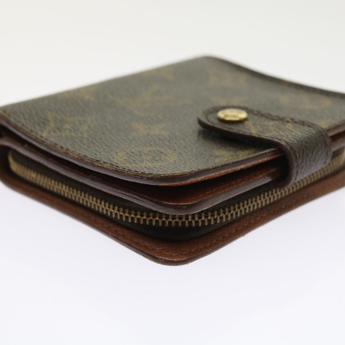 LOUIS VUITTON Monogram Compact Zip Wallet M61667 LV ki3583