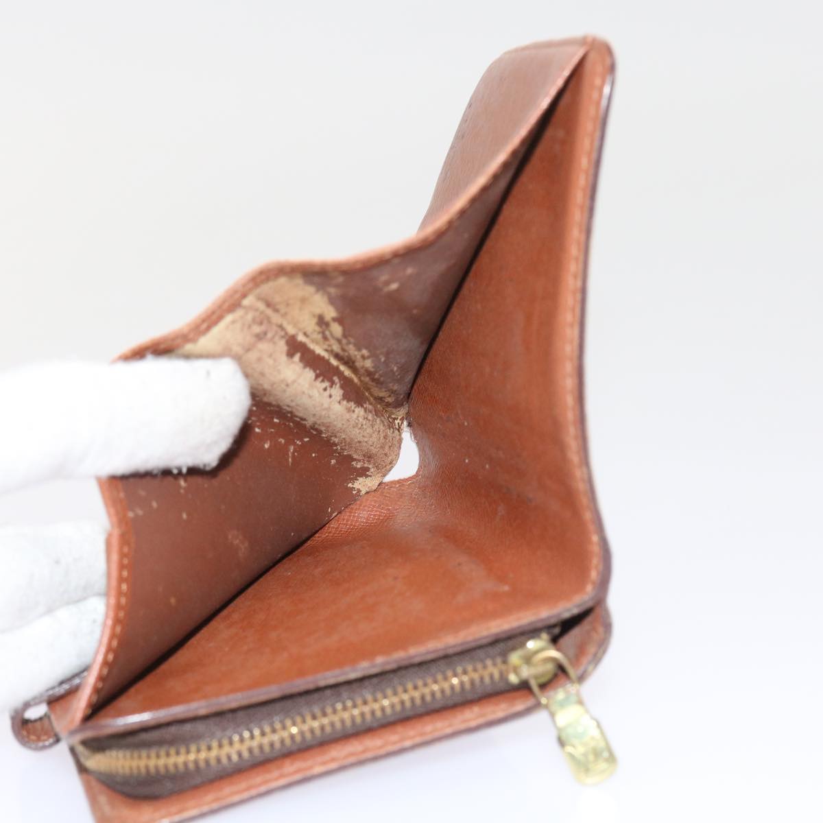 LOUIS VUITTON Monogram Compact Zip Wallet M61667 LV ki3583