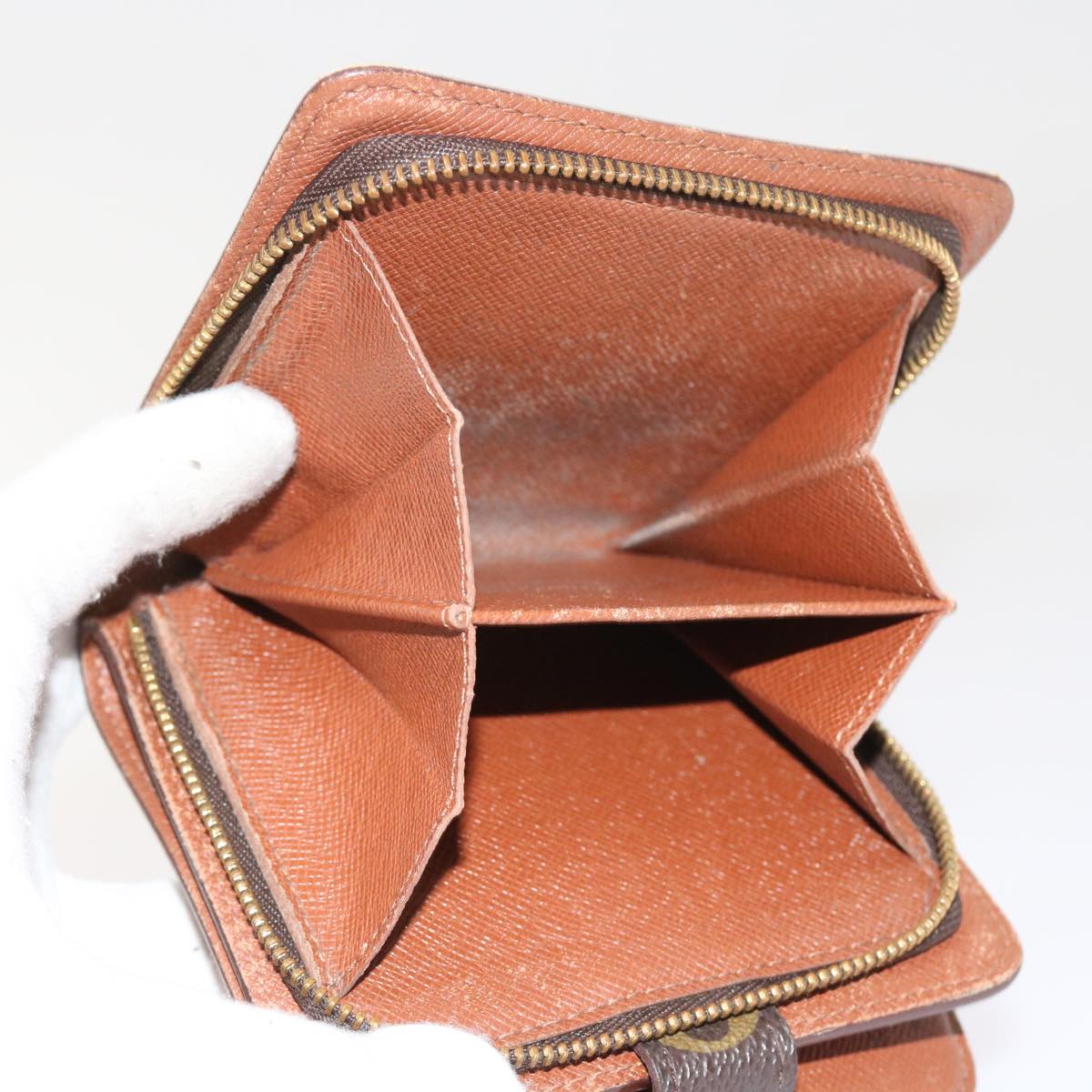 LOUIS VUITTON Monogram Compact Zip Wallet M61667 LV ki3583