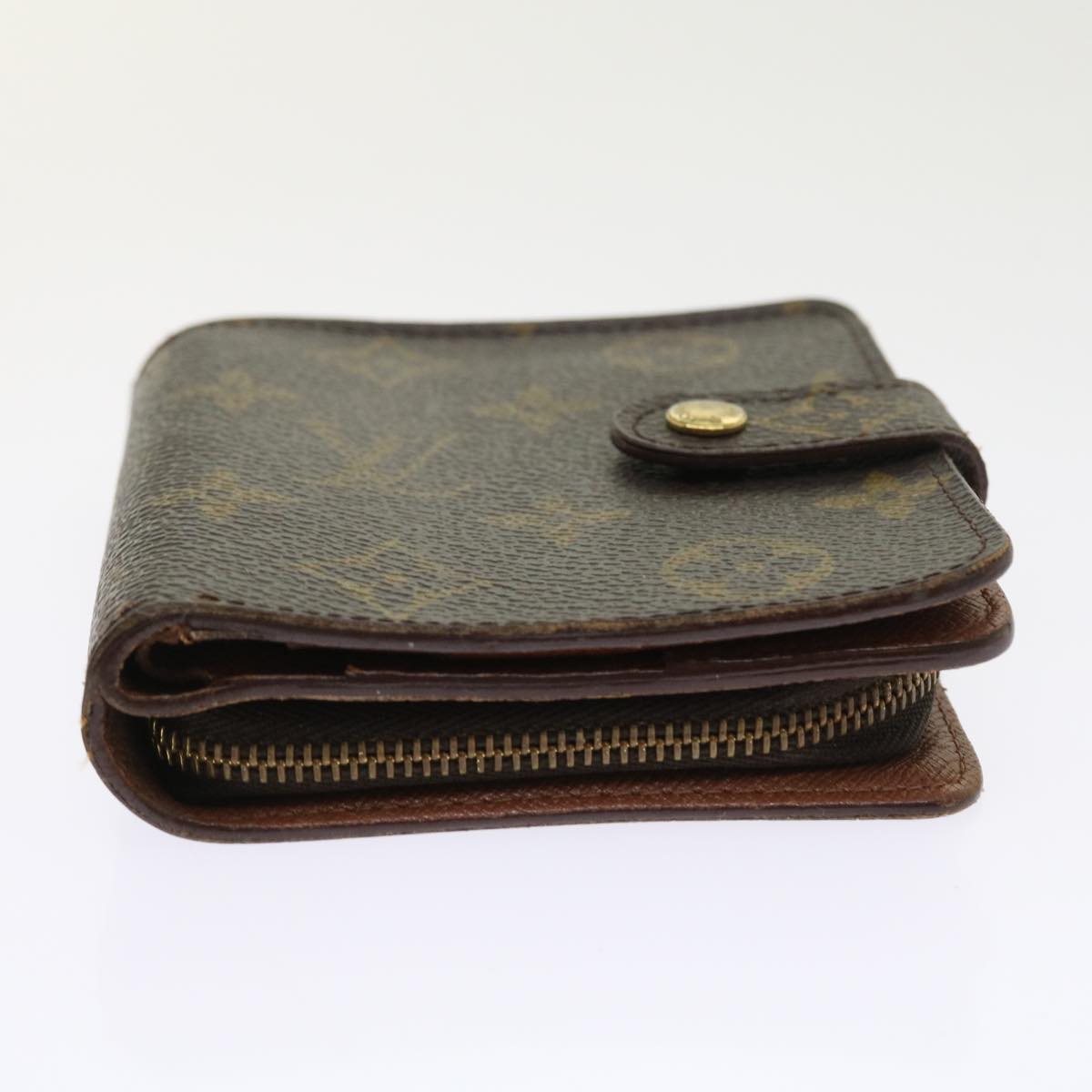 LOUIS VUITTON Monogram Compact Zip Wallet M61667 LV ki3583