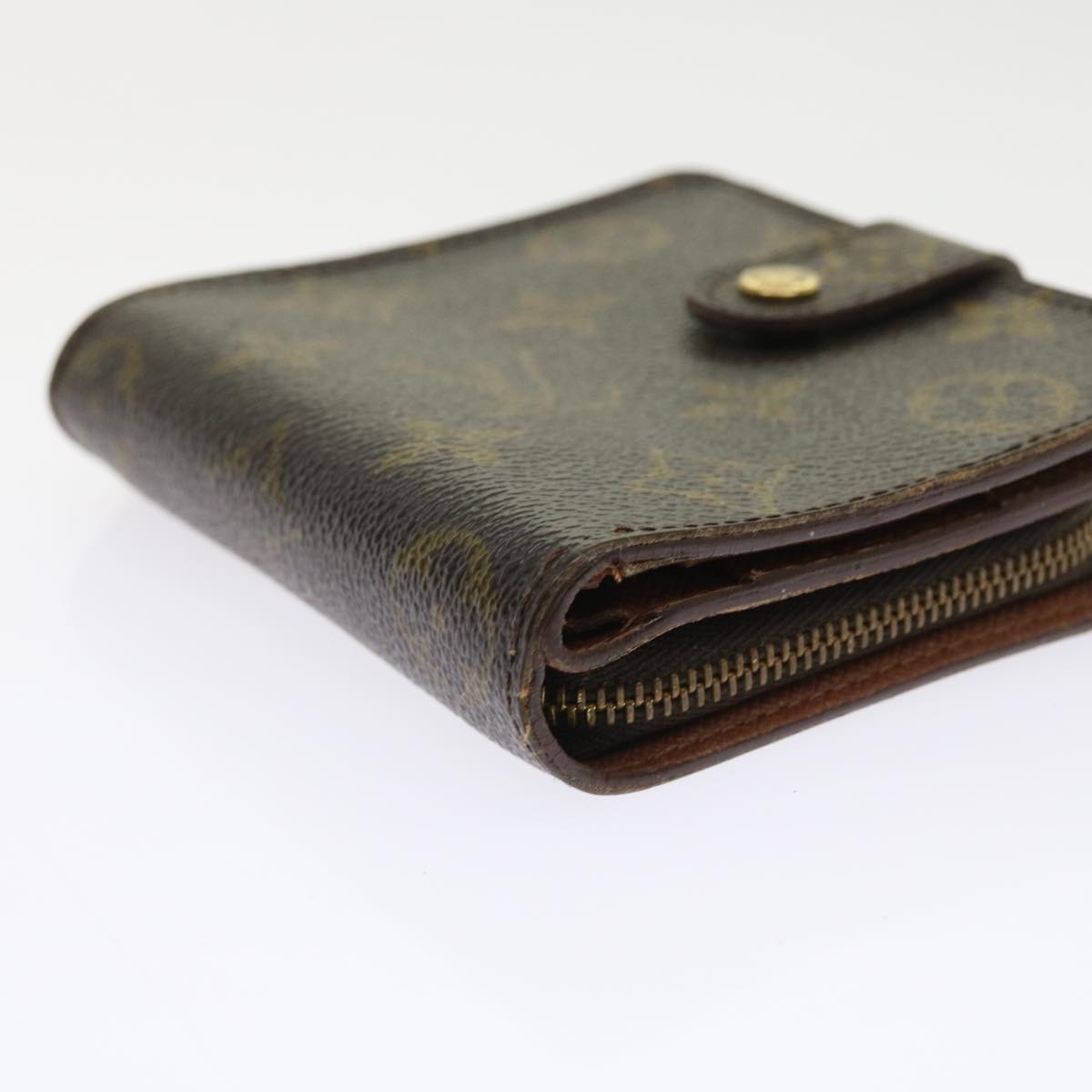 LOUIS VUITTON Monogram Compact Zip Wallet M61667 LV ki3583