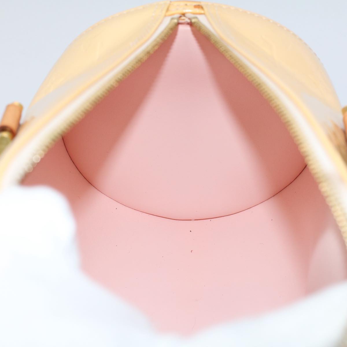 LOUIS VUITTON Monogram Vernis Bedford Bag Marshmallow Pink M91308 LV ki3623