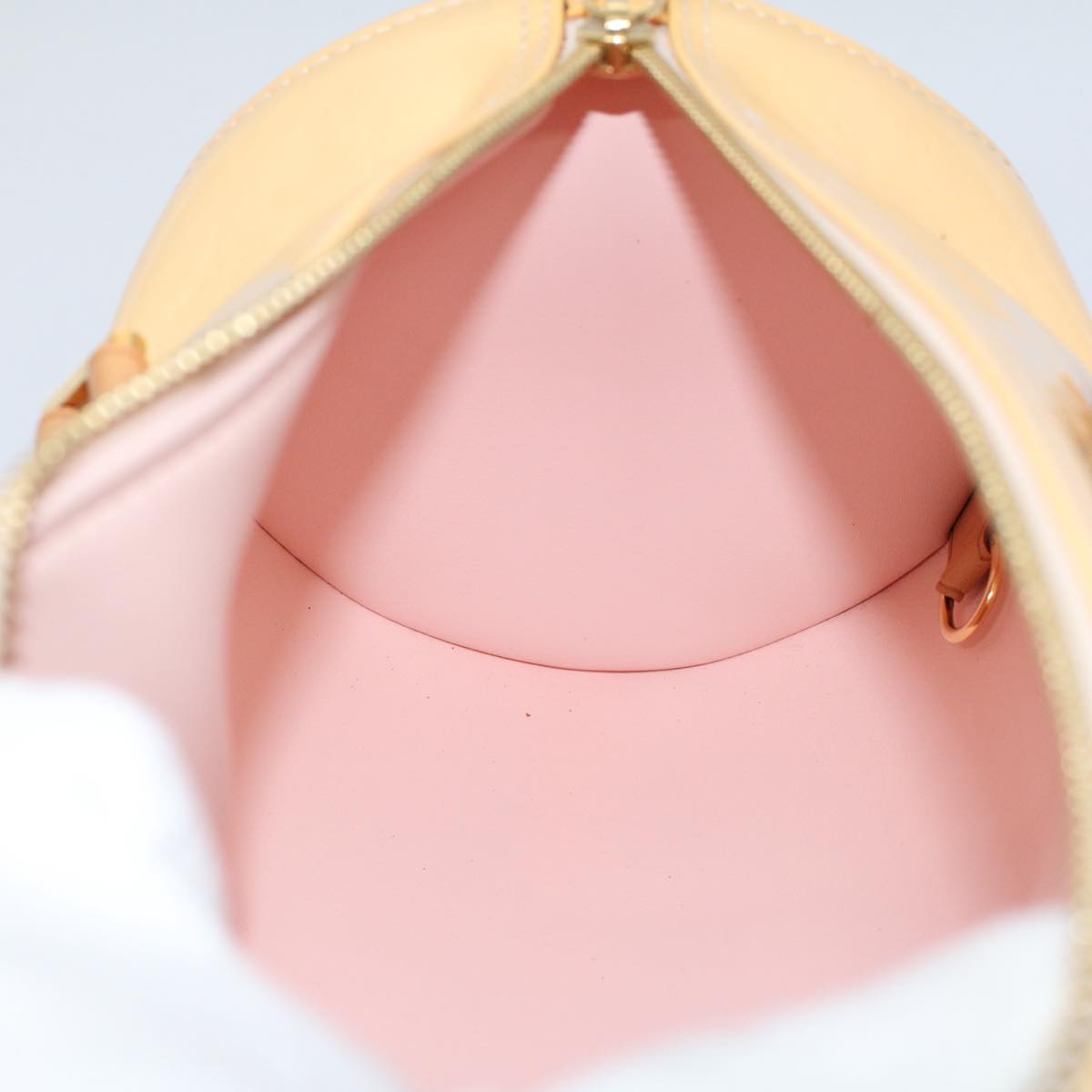 LOUIS VUITTON Monogram Vernis Bedford Bag Marshmallow Pink M91308 LV ki3623