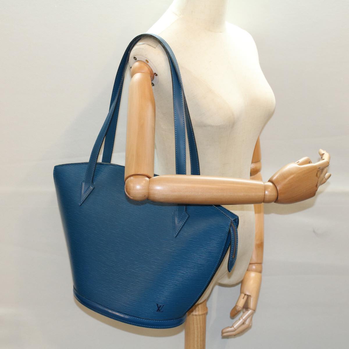 LOUIS VUITTON Epi Saint Jacques Shopping Shoulder Bag Blue M52275 LV ki3628