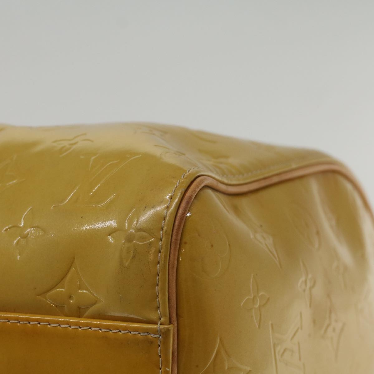 LOUIS VUITTON Monogram Vernis Mercer Boston Bag Beige M91000 LV ki3630