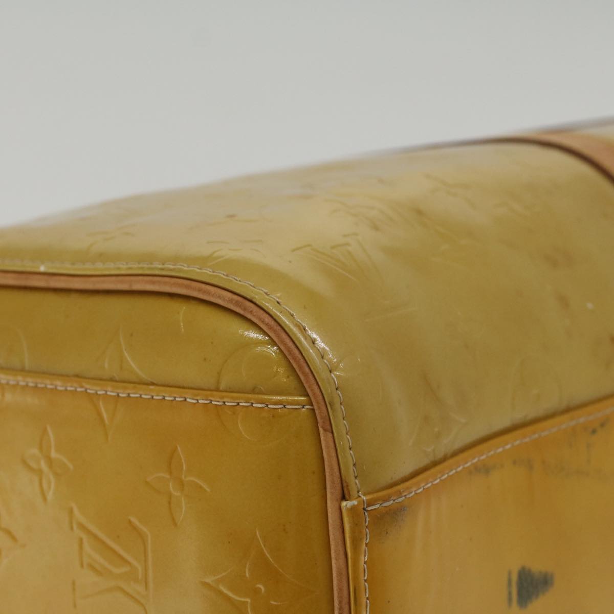 LOUIS VUITTON Monogram Vernis Mercer Boston Bag Beige M91000 LV ki3630
