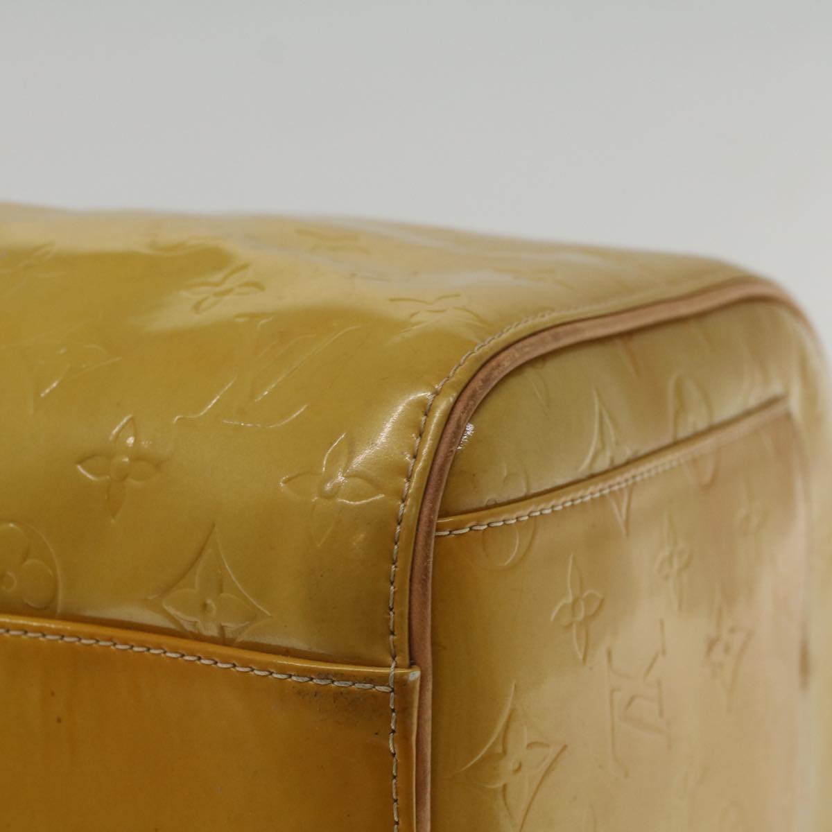 LOUIS VUITTON Monogram Vernis Mercer Boston Bag Beige M91000 LV ki3630