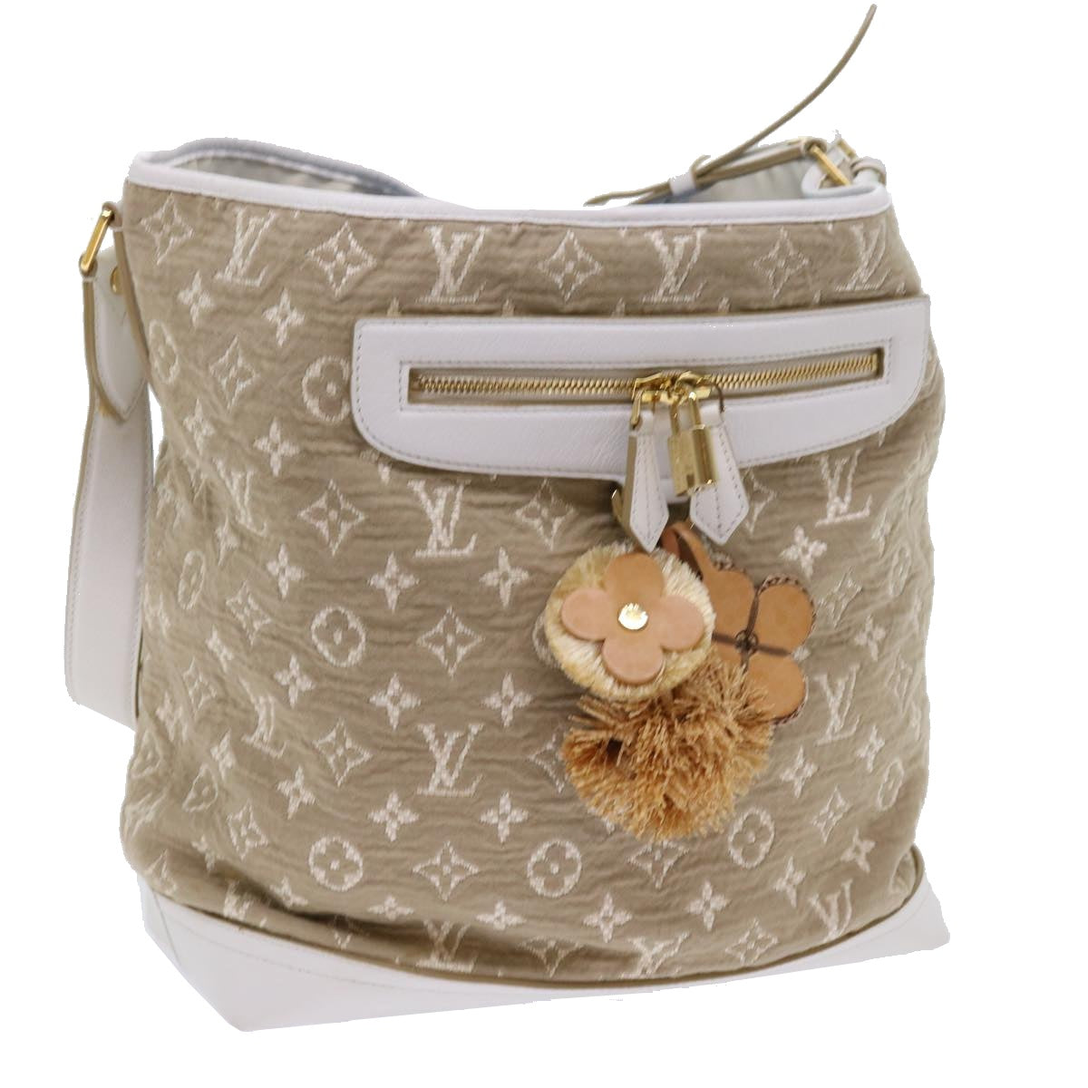 LOUIS VUITTON Monogram Sabia Buzzus PM Bag Beige Bron M93499 LV ki3632