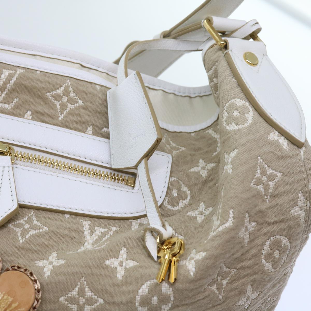 LOUIS VUITTON Monogram Sabia Buzzus PM Bag Beige Bron M93499 LV ki3632