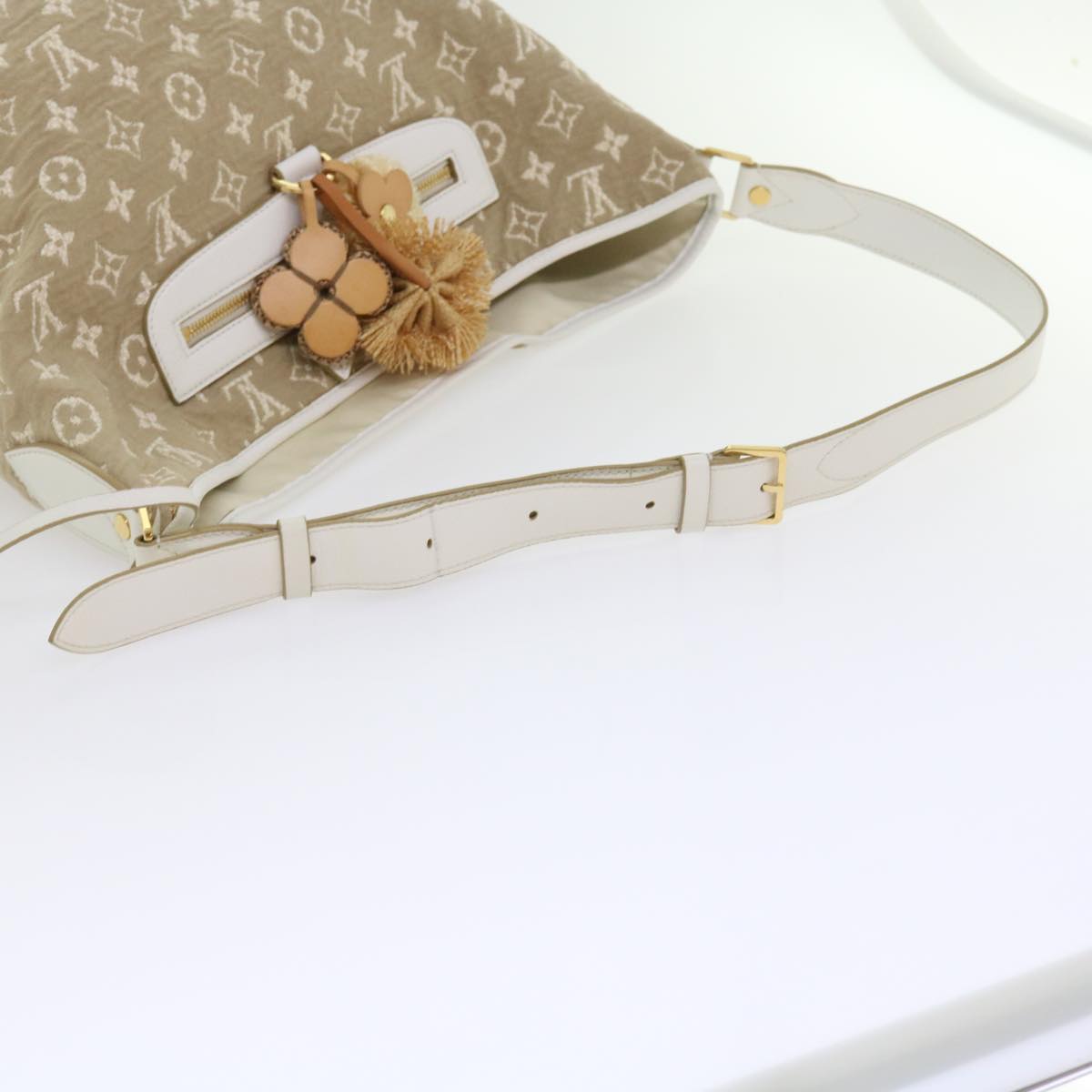 LOUIS VUITTON Monogram Sabia Buzzus PM Bag Beige Bron M93499 LV ki3632