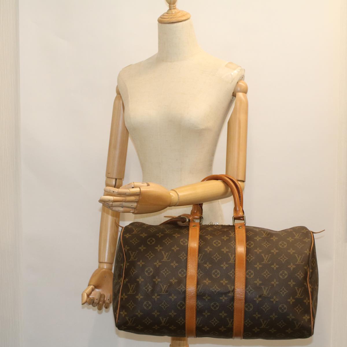 LOUIS VUITTON Monogram Keepall 45 Boston Bag Vintage M41428 LV ki3633