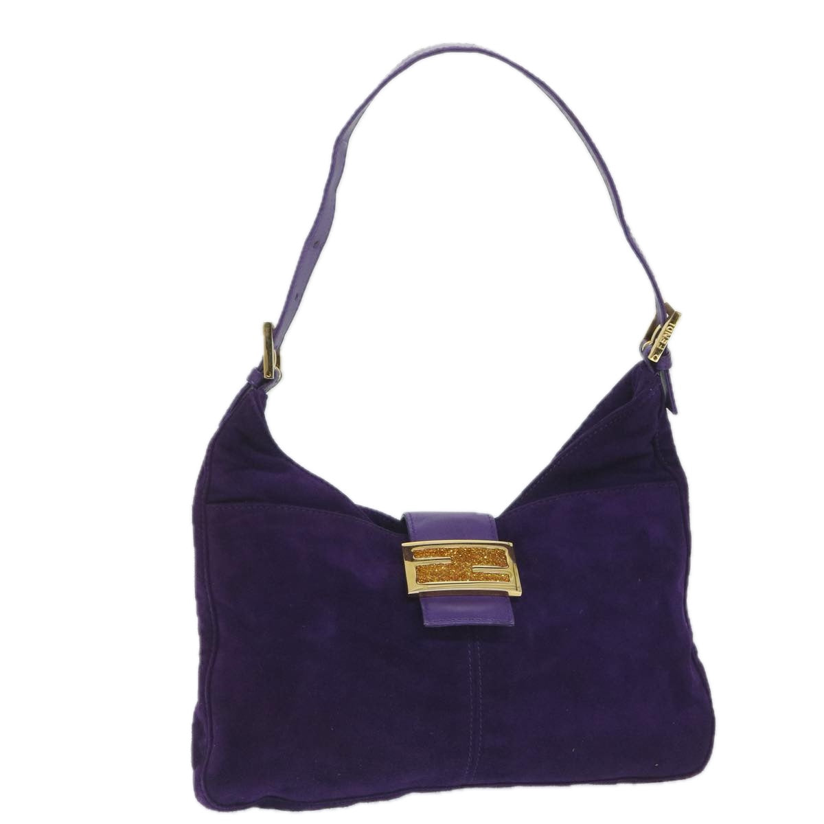 Luxury FendiMamma Baguette Shoulder Bag Suede Purple 2258 26569 009ki3664