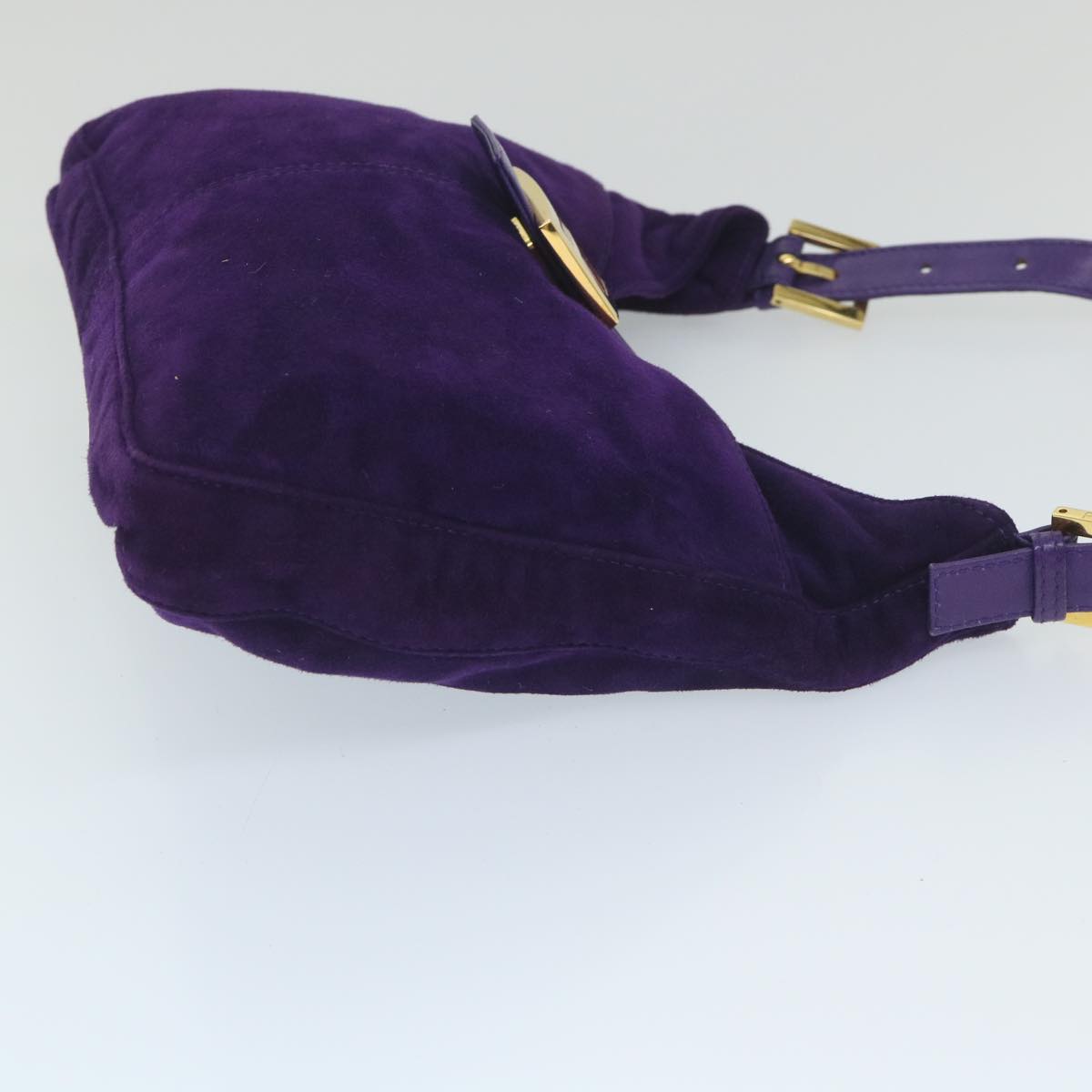Luxury FendiMamma Baguette Shoulder Bag Suede Purple 2258 26569 009ki3664