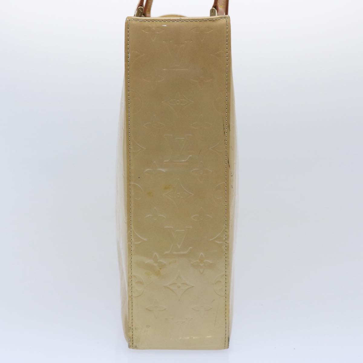 LOUIS VUITTON Monogram Vernis Columbus Tote Bag Beige M91023 LV ki3907