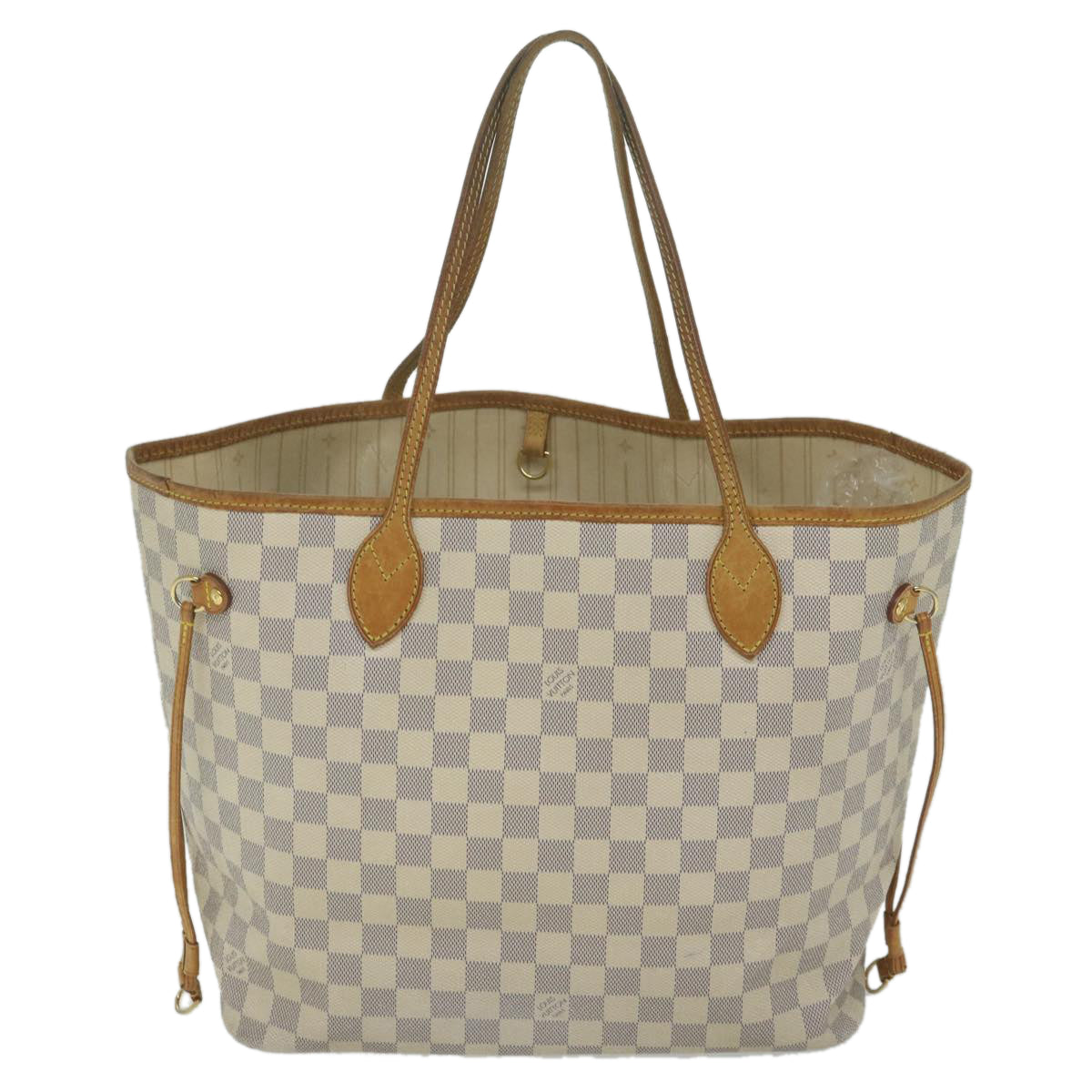 LOUIS VUITTON Damier Azur Neverfull MM Tote Bag N41605 LV ki3918