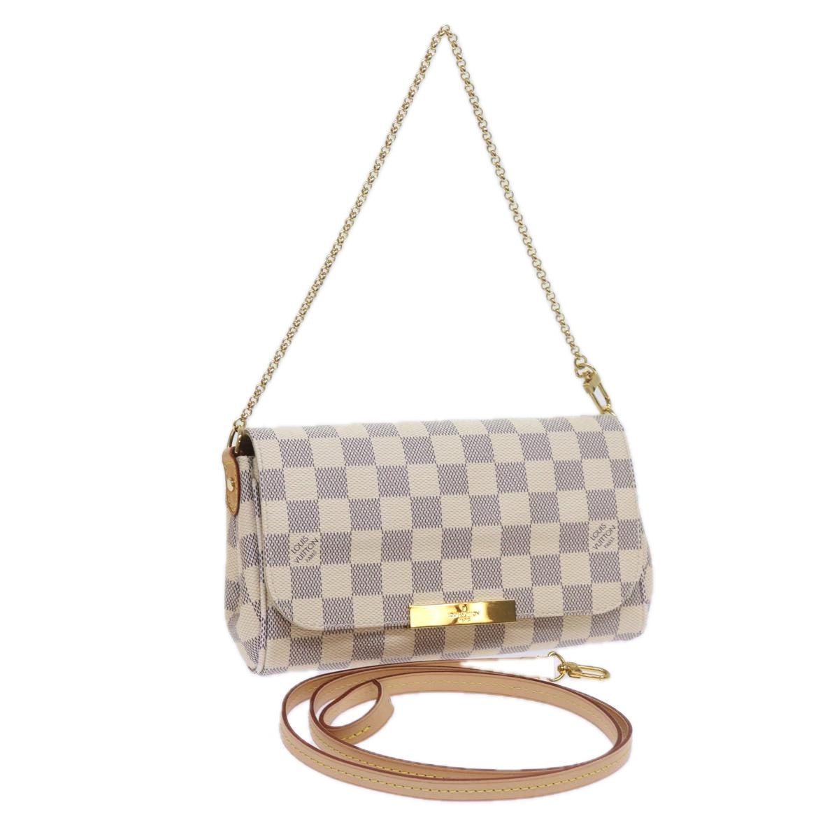 LOUIS VUITTON Damier Azur Favorit MM Shoulder Bag 2way N41275 LV ki3945