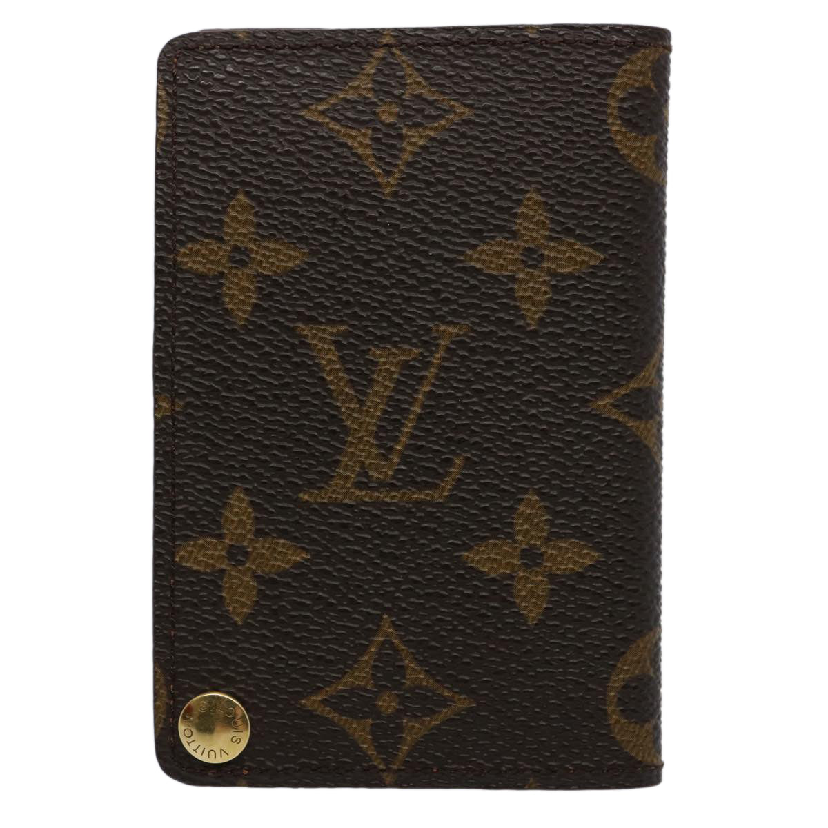 LOUIS VUITTON Monogram Porte Cartes Credit Pression Card Case M60937 ki3964