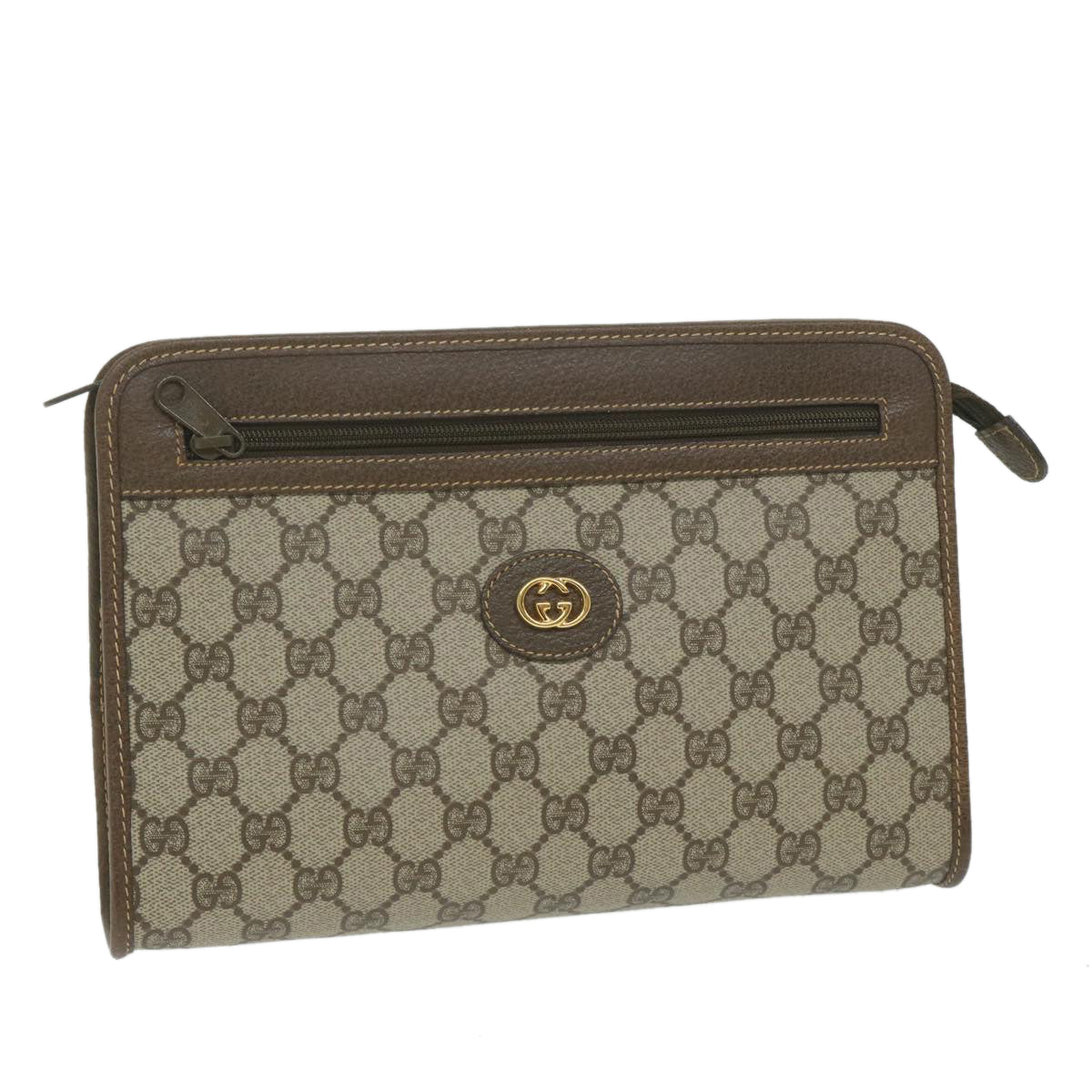 GUCCI Interlocking GG Supreme Clutch Bag Beige 014 115 6063  ki3996