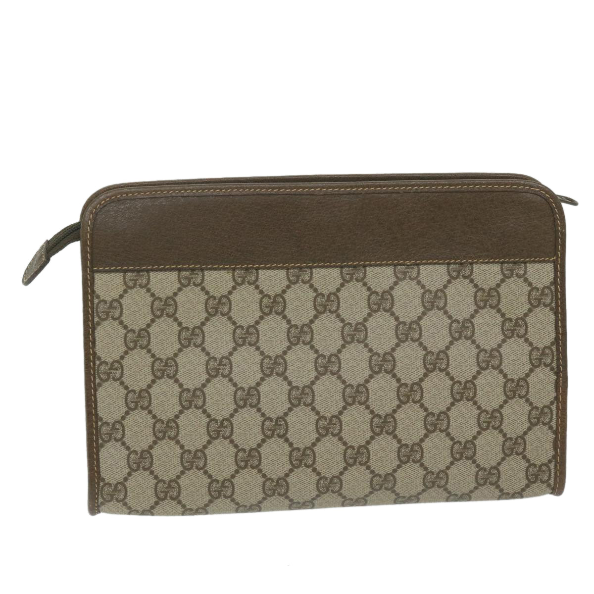 GUCCI Interlocking GG Supreme Clutch Bag Beige 014 115 6063  ki3996
