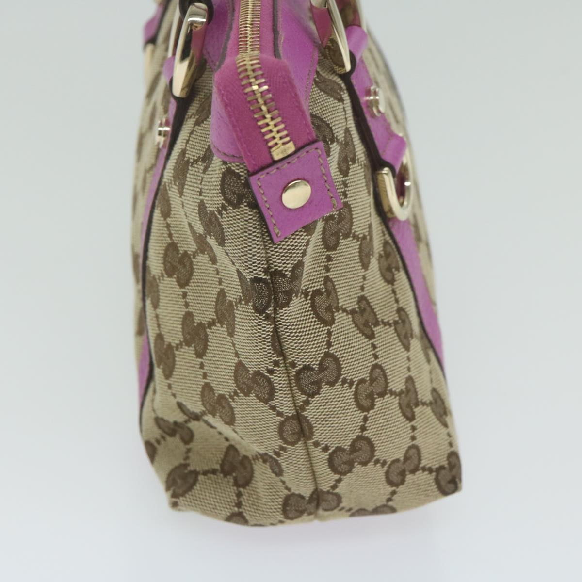 GUCCI GG Canvas Hand Bag Beige Pink 141471  ki4019