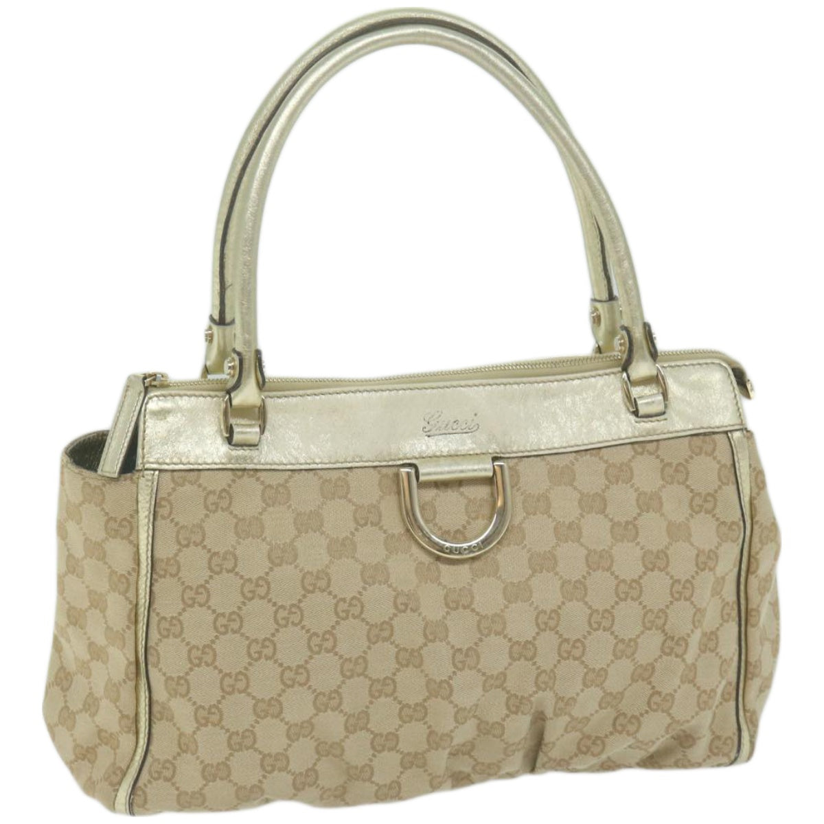 GUCCI GG Canvas Tote Bag Beige Gold 189831  ki4071