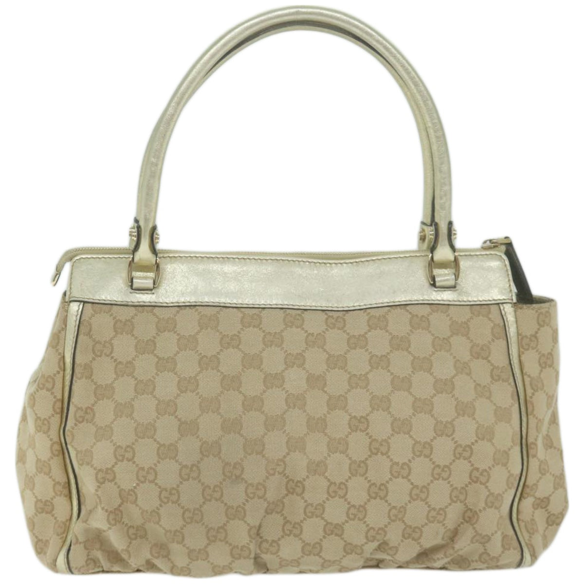 GUCCI GG Canvas Tote Bag Beige Gold 189831  ki4071