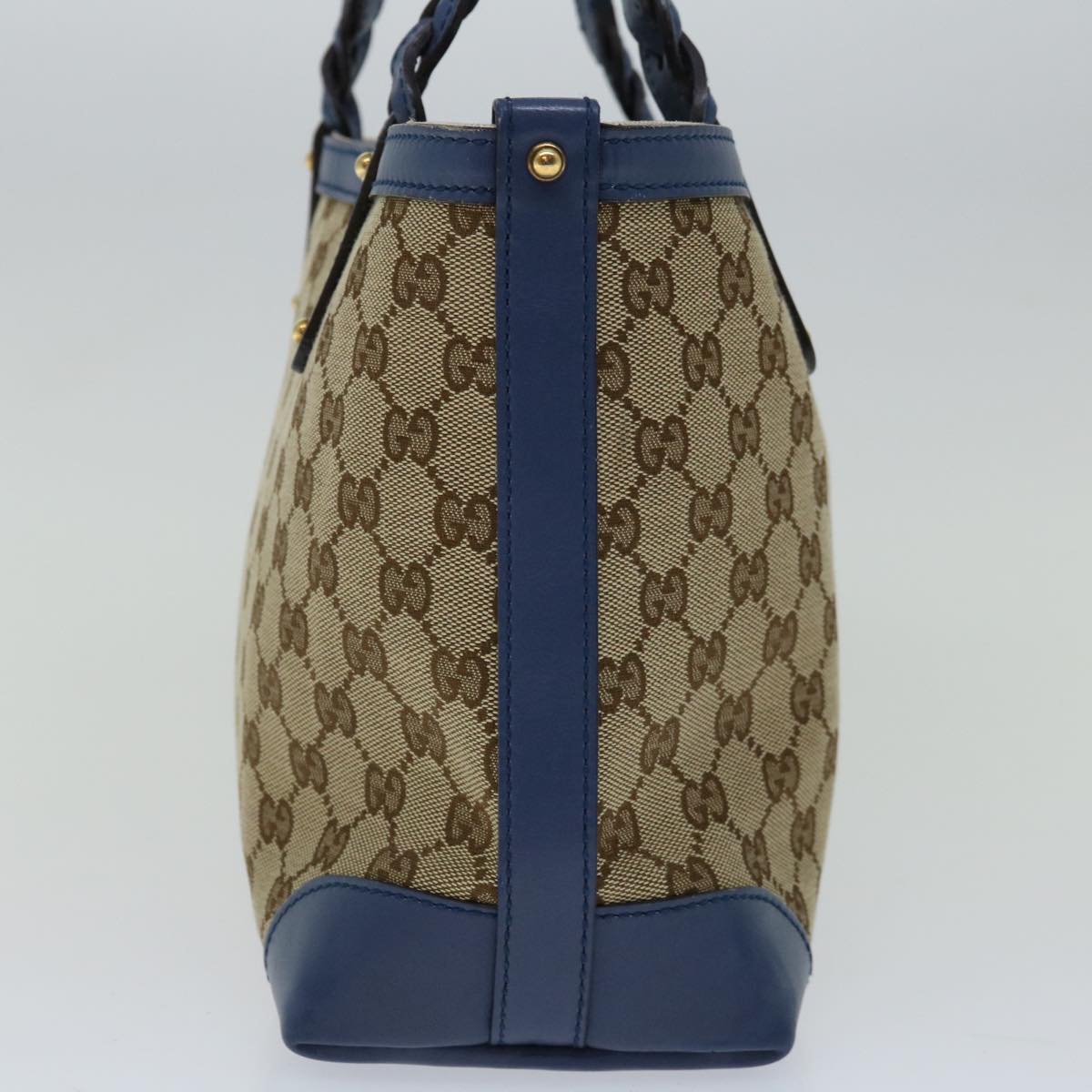 GUCCI GG Canvas Tote Bag Beige Blue 269878  ki4132