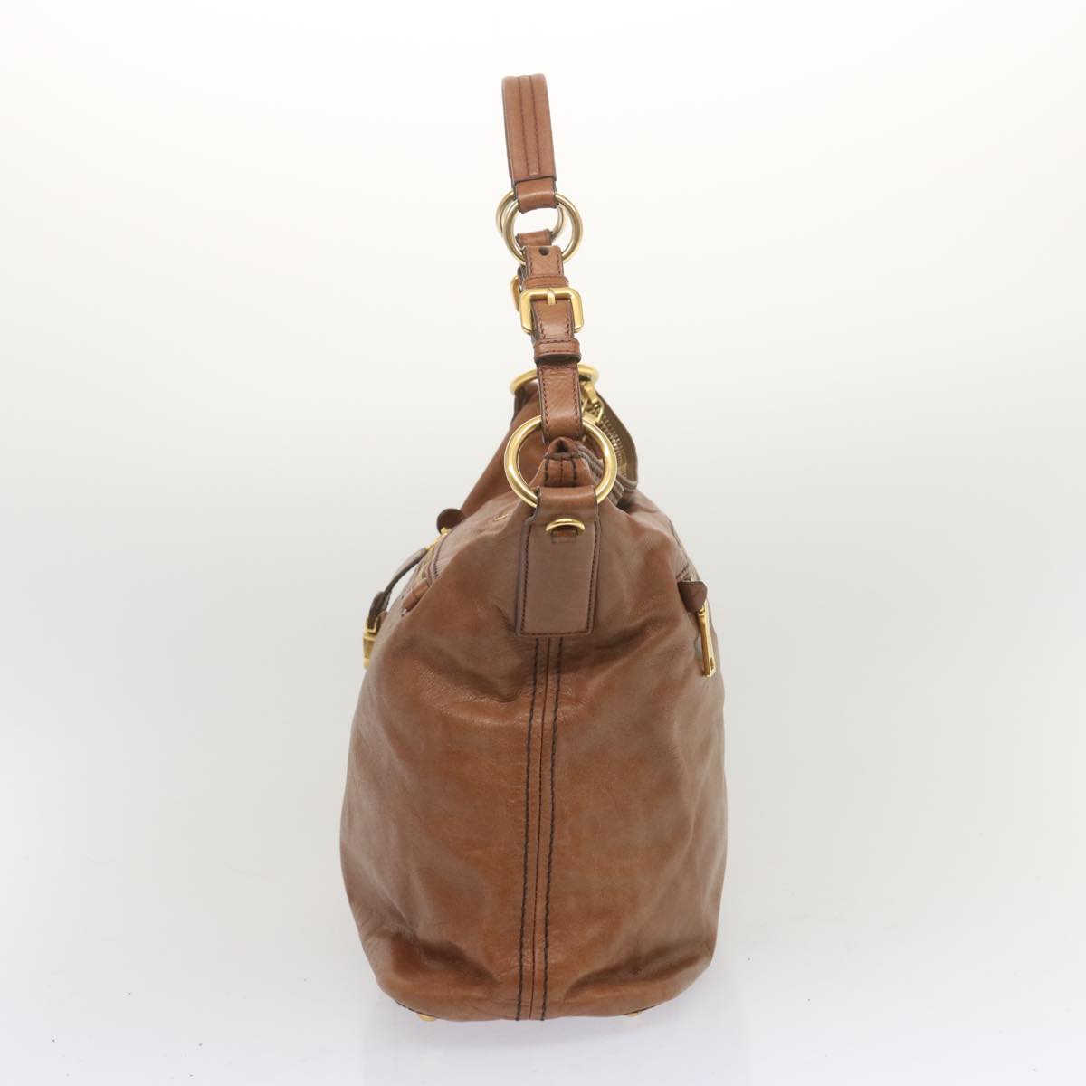 Luxury PradaShoulder Bag Leather Brown ki4195