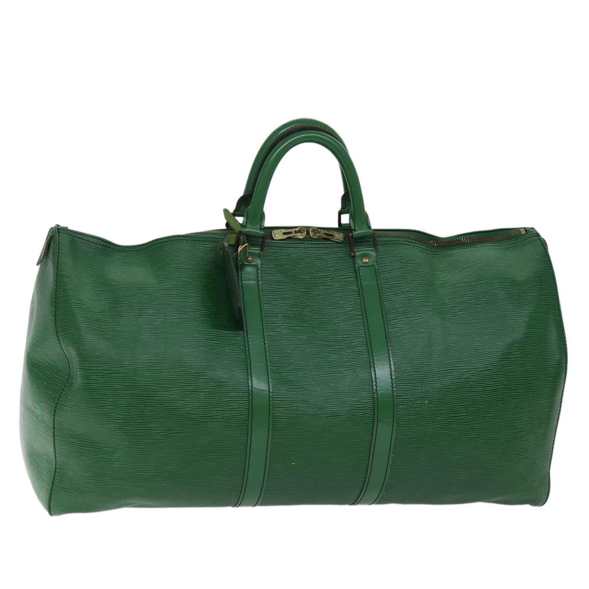 LOUIS VUITTON Epi Keepall 55 Boston Bag Green M42954 LV ki4249