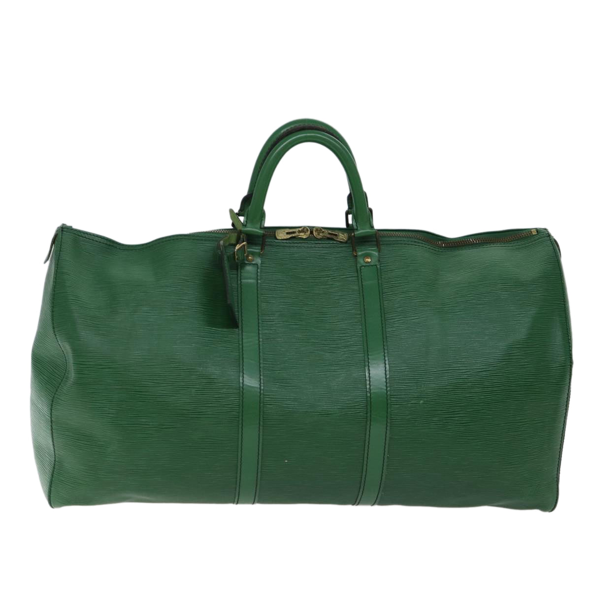 LOUIS VUITTON Epi Keepall 55 Boston Bag Green M42954 LV ki4249