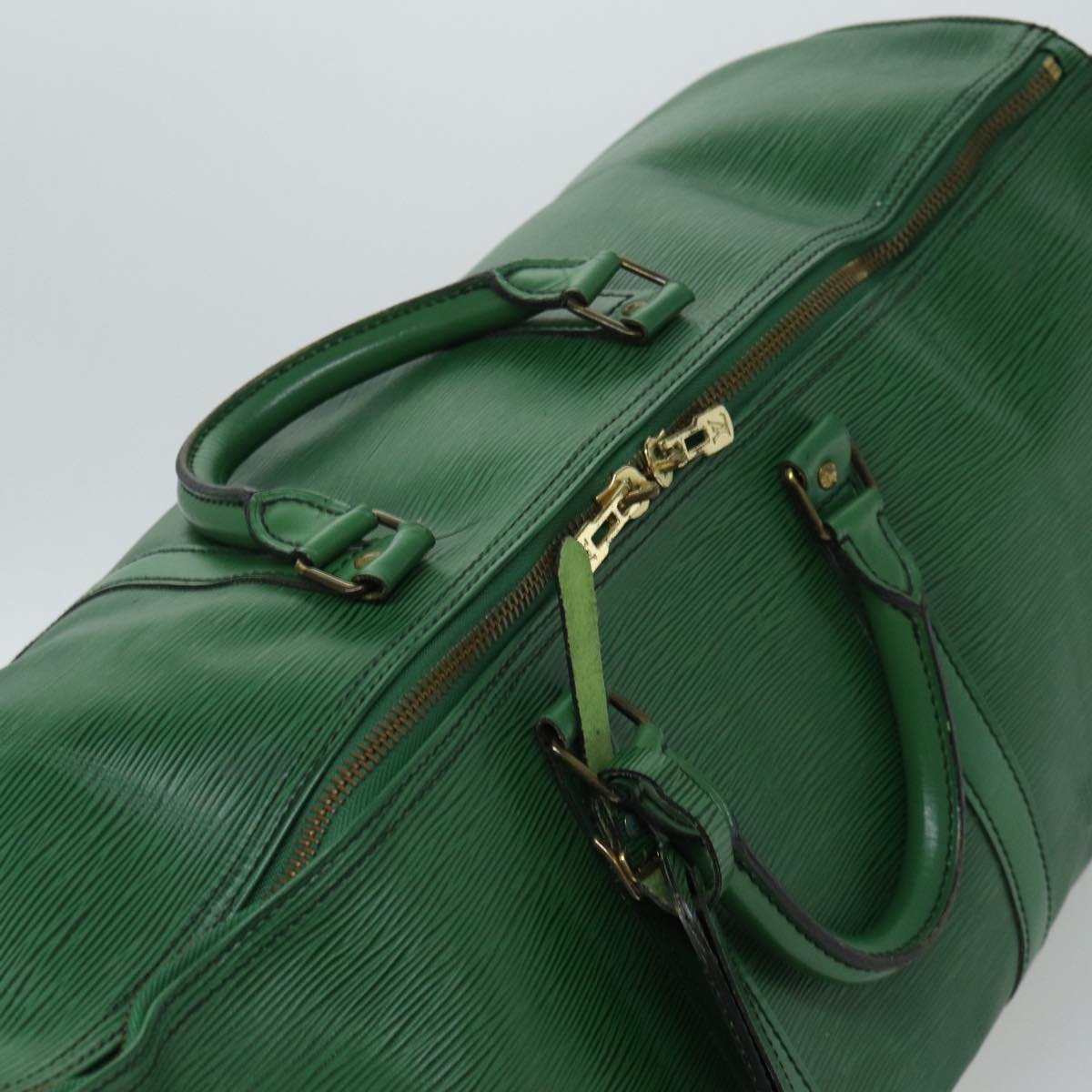 LOUIS VUITTON Epi Keepall 55 Boston Bag Green M42954 LV ki4249