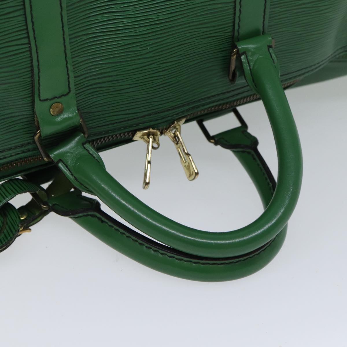 LOUIS VUITTON Epi Keepall 55 Boston Bag Green M42954 LV ki4249