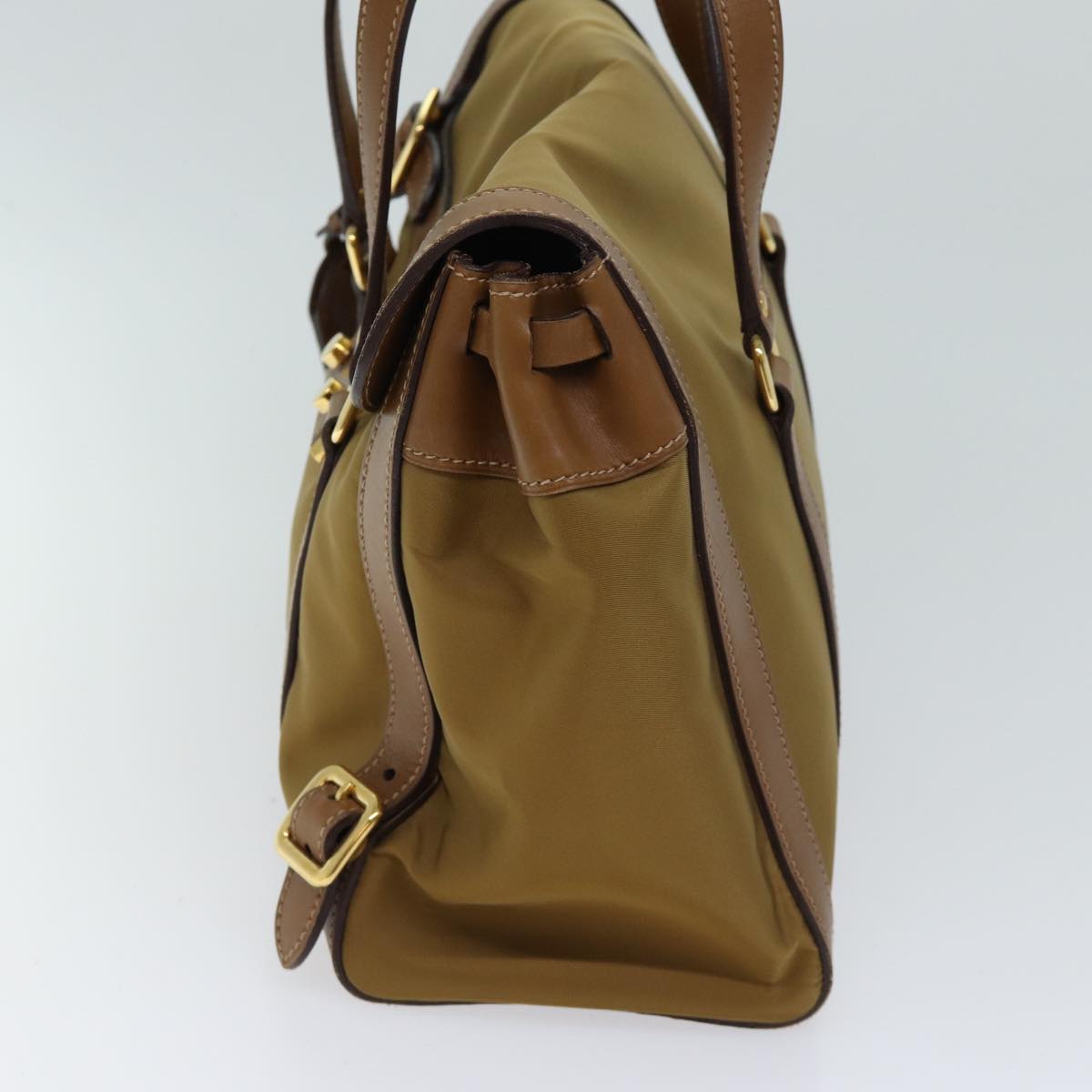 Luxury PradaShoulder Bag Nylon Leather Brown ki4307