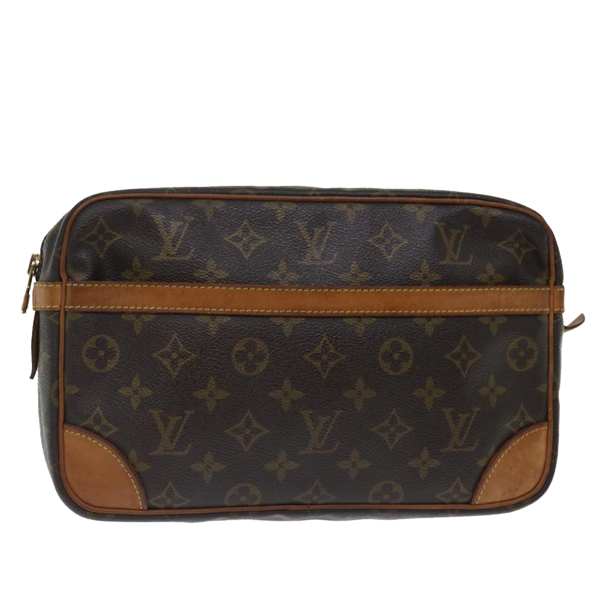 LOUIS VUITTON Monogram Compiegne 28 Clutch Bag M51845 LV ki4318