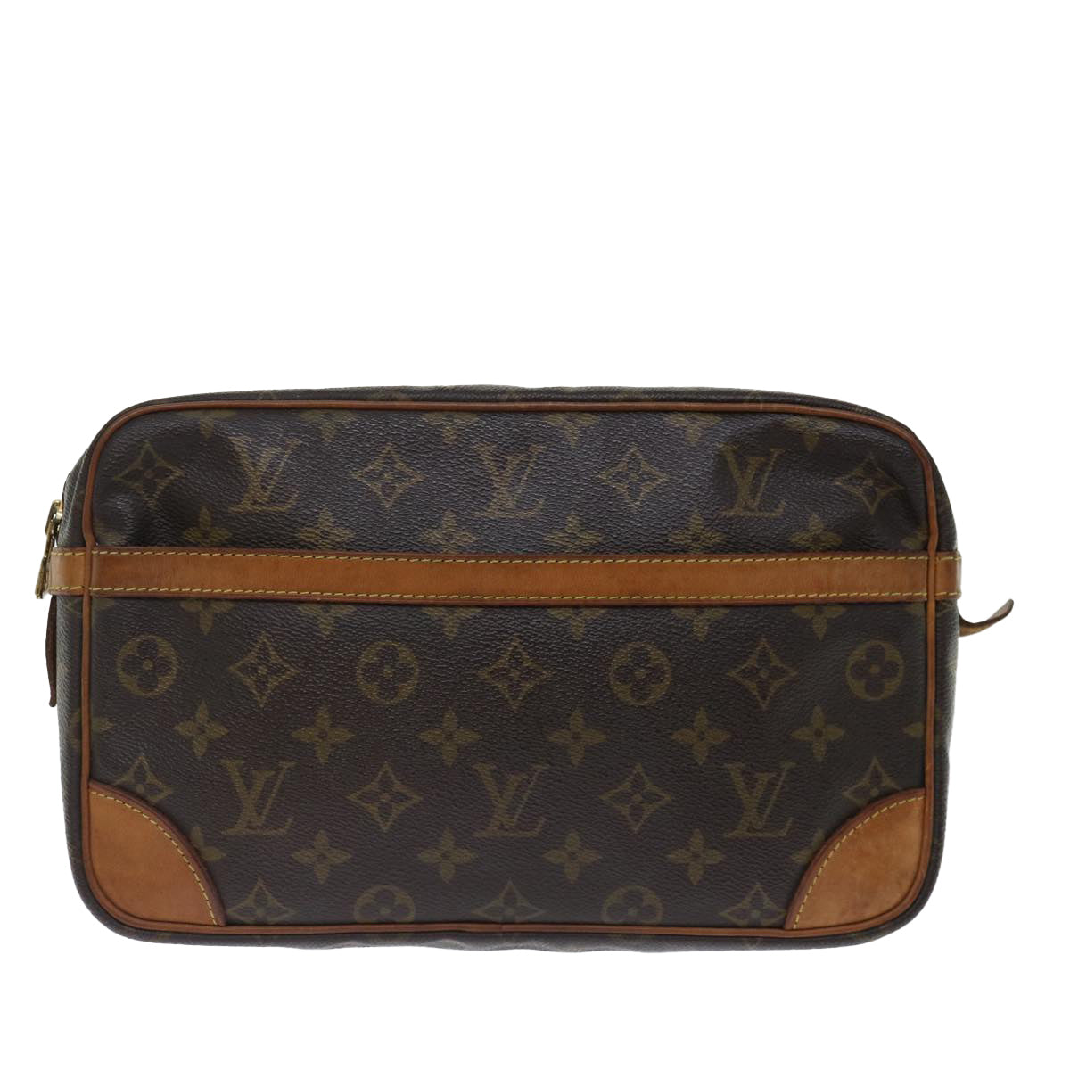 LOUIS VUITTON Monogram Compiegne 28 Clutch Bag M51845 LV ki4318